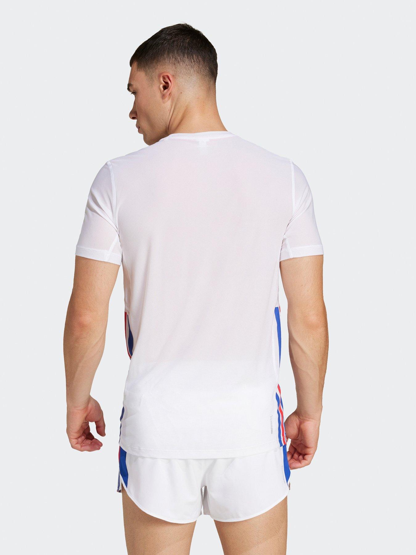  image of adidas-mens-running-adizero-t-shirt-white