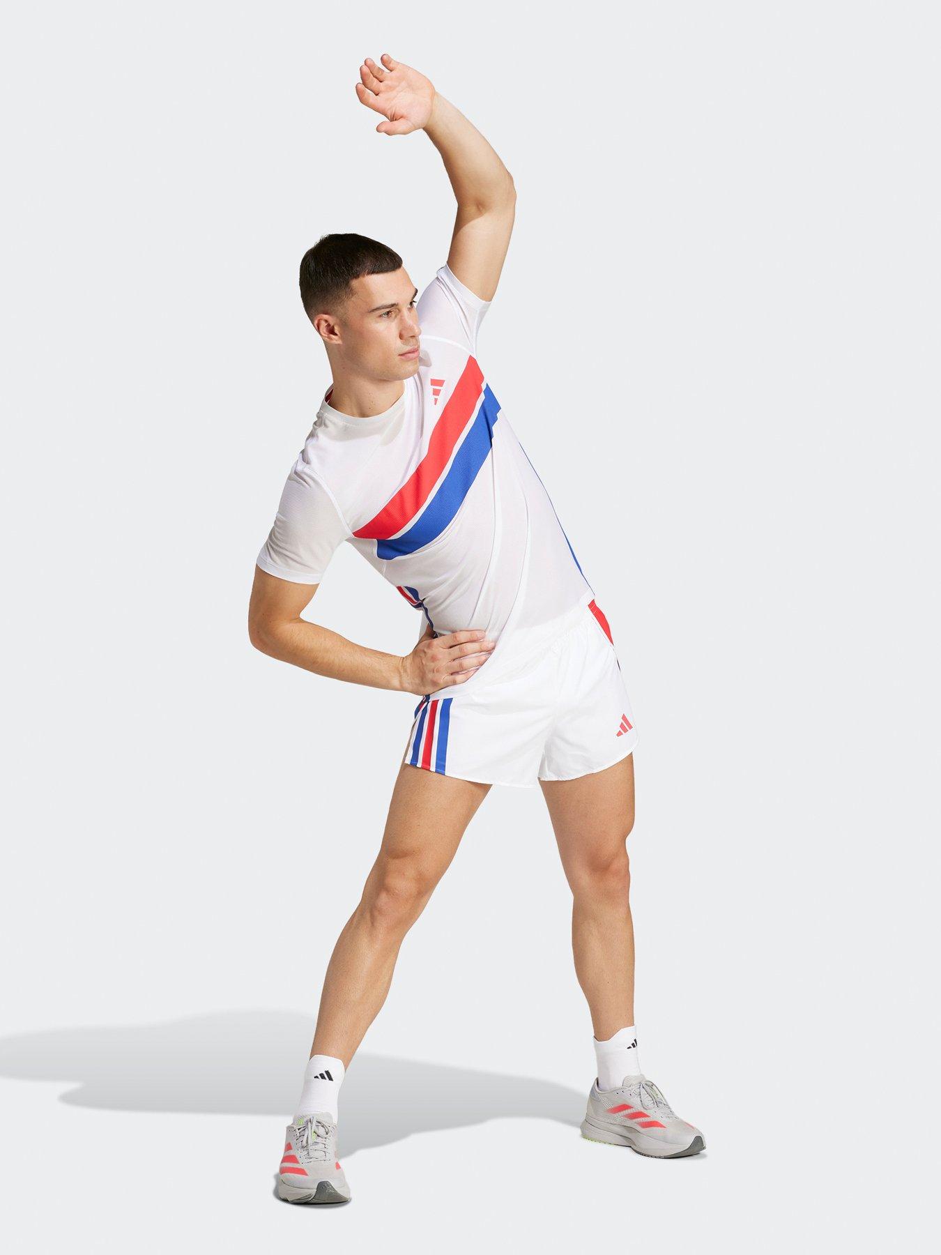  image of adidas-mens-running-adizero-t-shirt-white