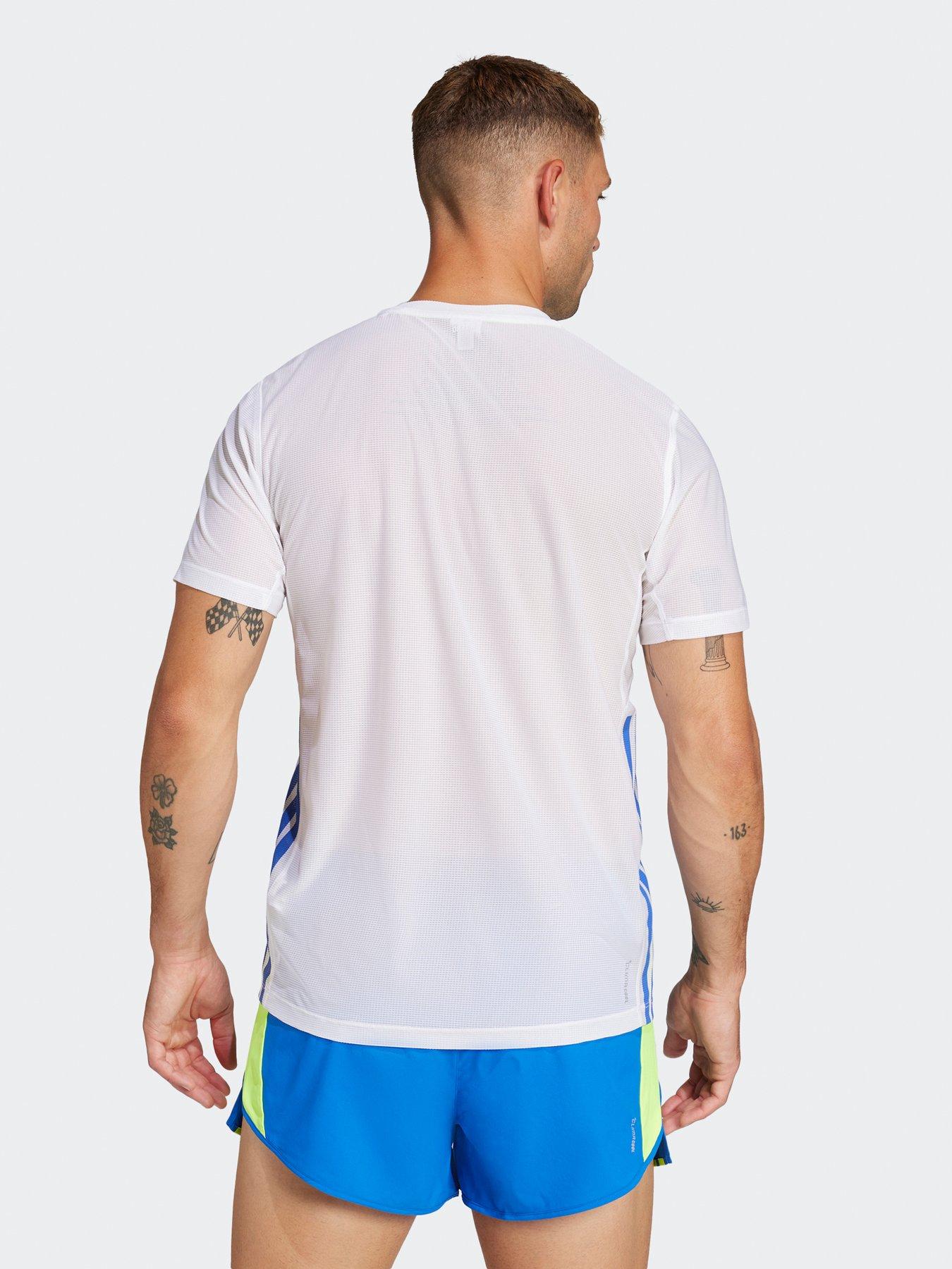  image of adidas-mens-running-adizero-t-shirt-white