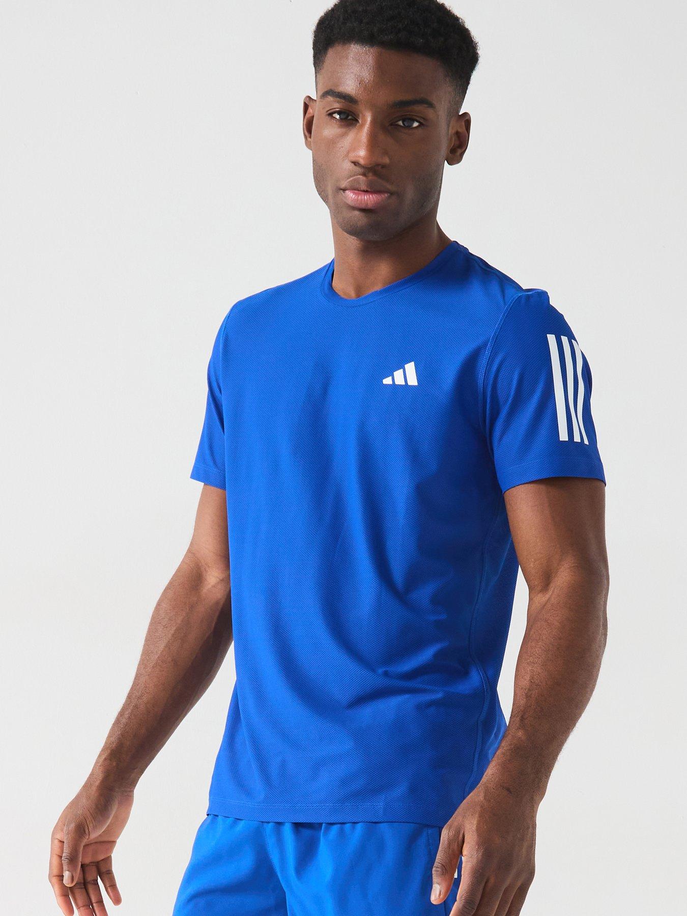  image of adidas-mens-own-the-run-t-shirt-team-royal-blue