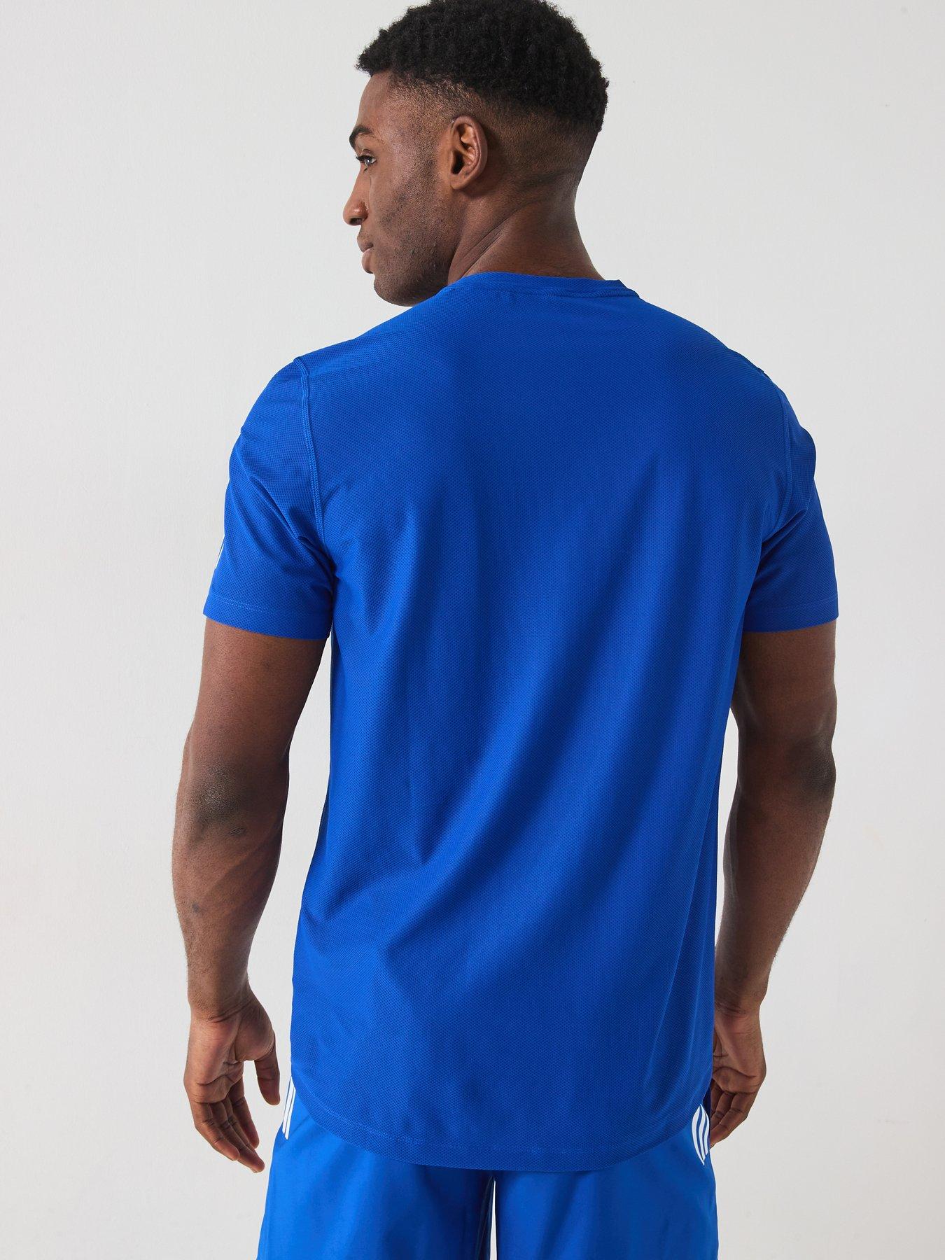  image of adidas-mens-own-the-run-t-shirt-team-royal-blue