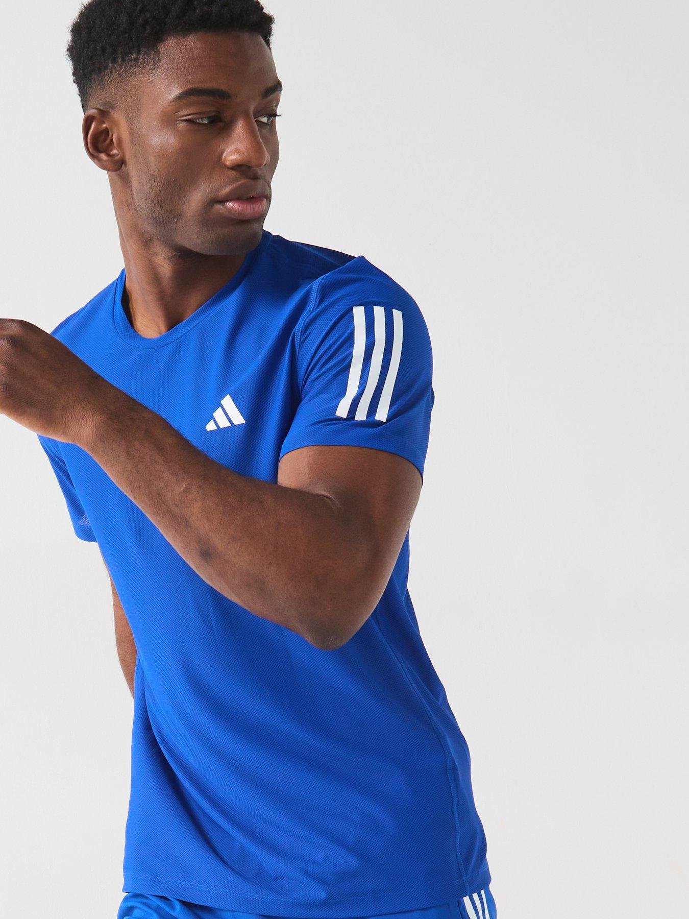  image of adidas-mens-own-the-run-t-shirt-team-royal-blue