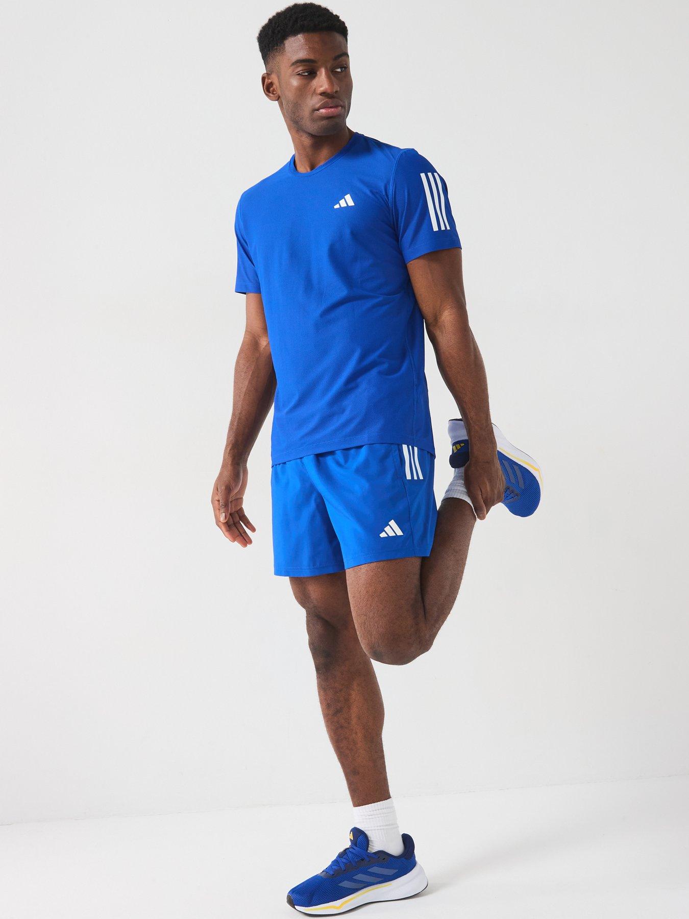  image of adidas-mens-own-the-run-t-shirt-team-royal-blue