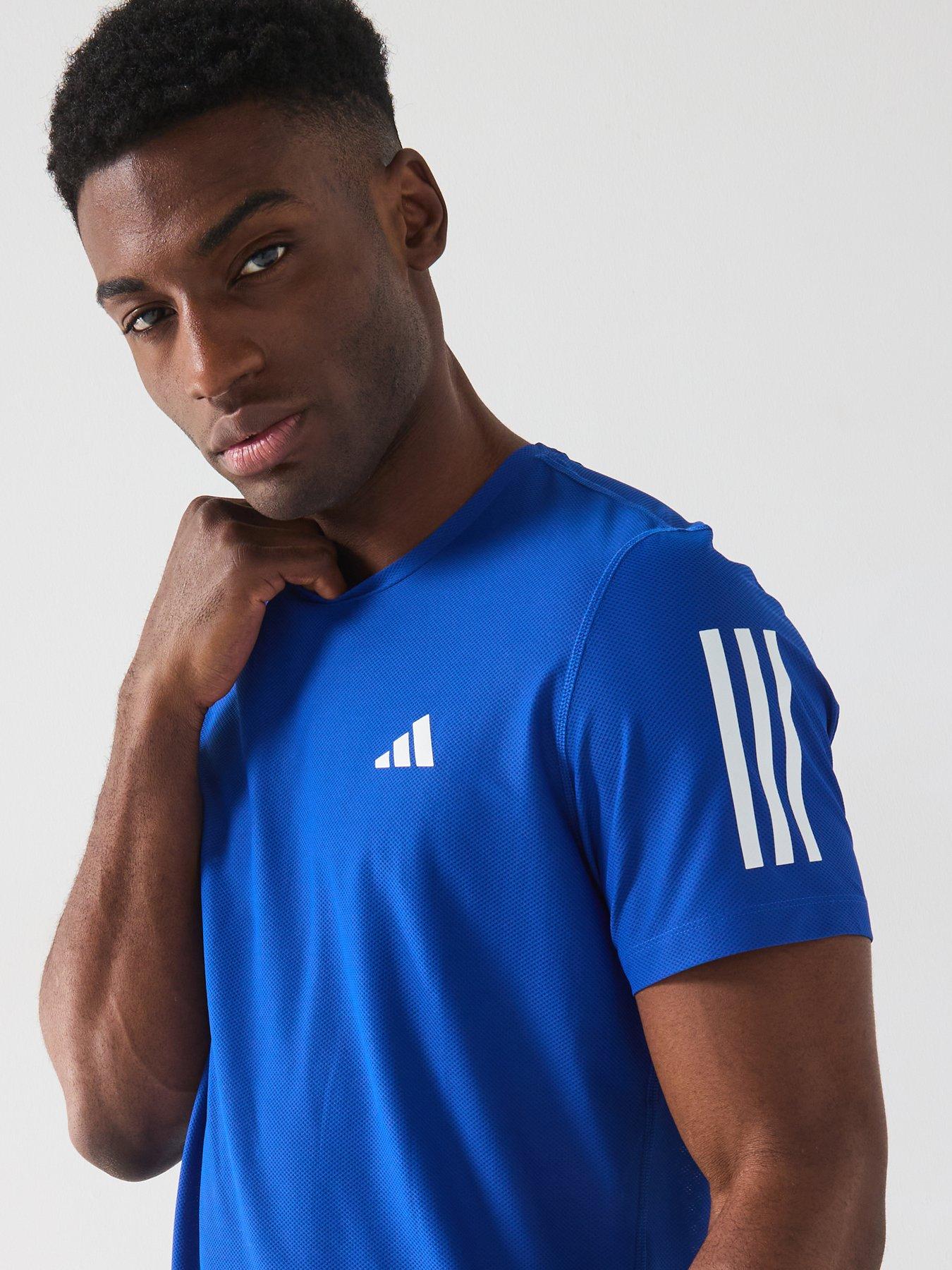  image of adidas-mens-own-the-run-t-shirt-team-royal-blue