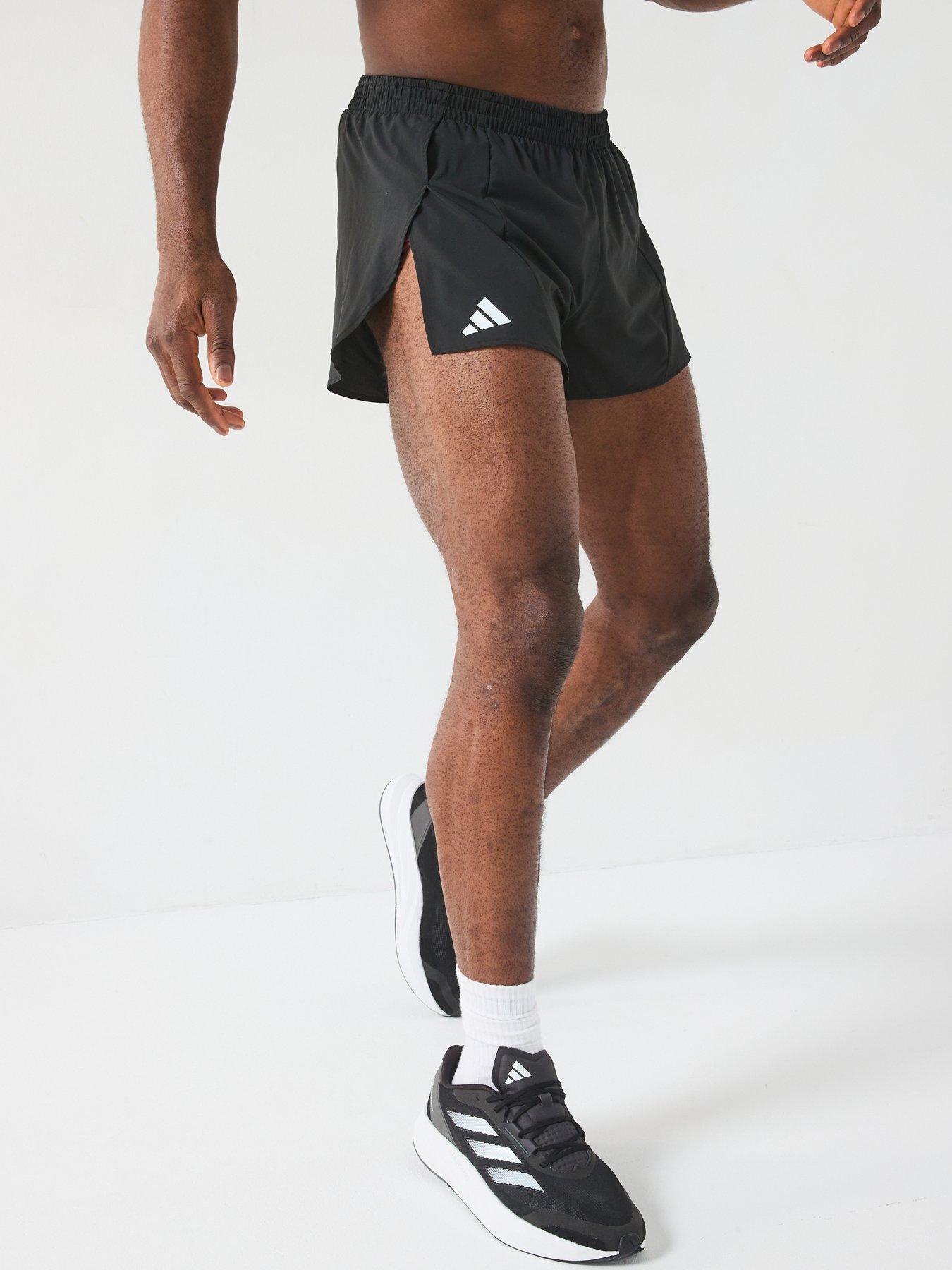adidas Mens Running Adizero Split Shorts - Black