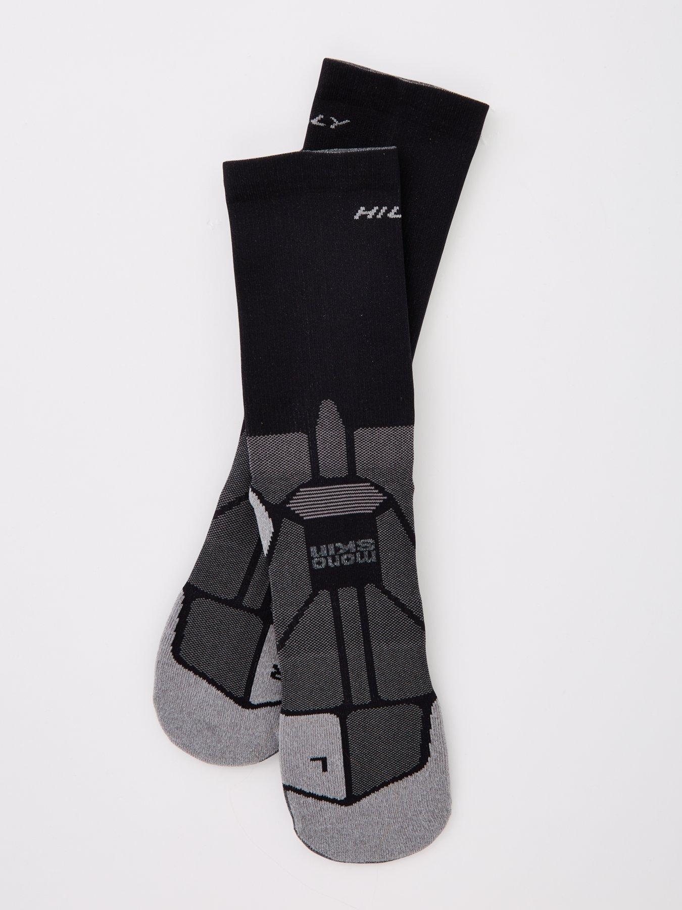  image of hilly-marathon-fresh-crew-min-running-sock-blackgrey