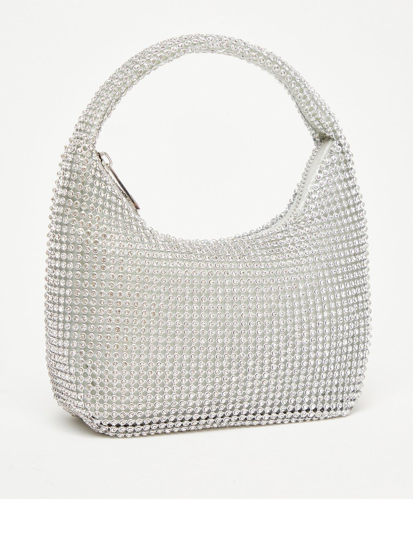 Image 2 of 4 of Quiz Silver Embellished Mini Bag