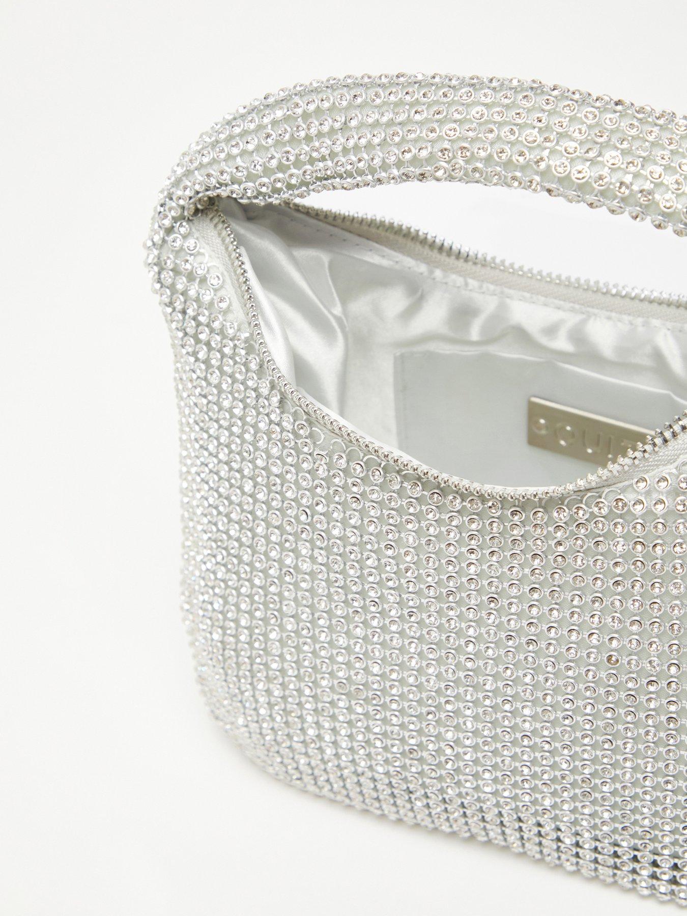 Image 4 of 4 of Quiz Silver Embellished Mini Bag