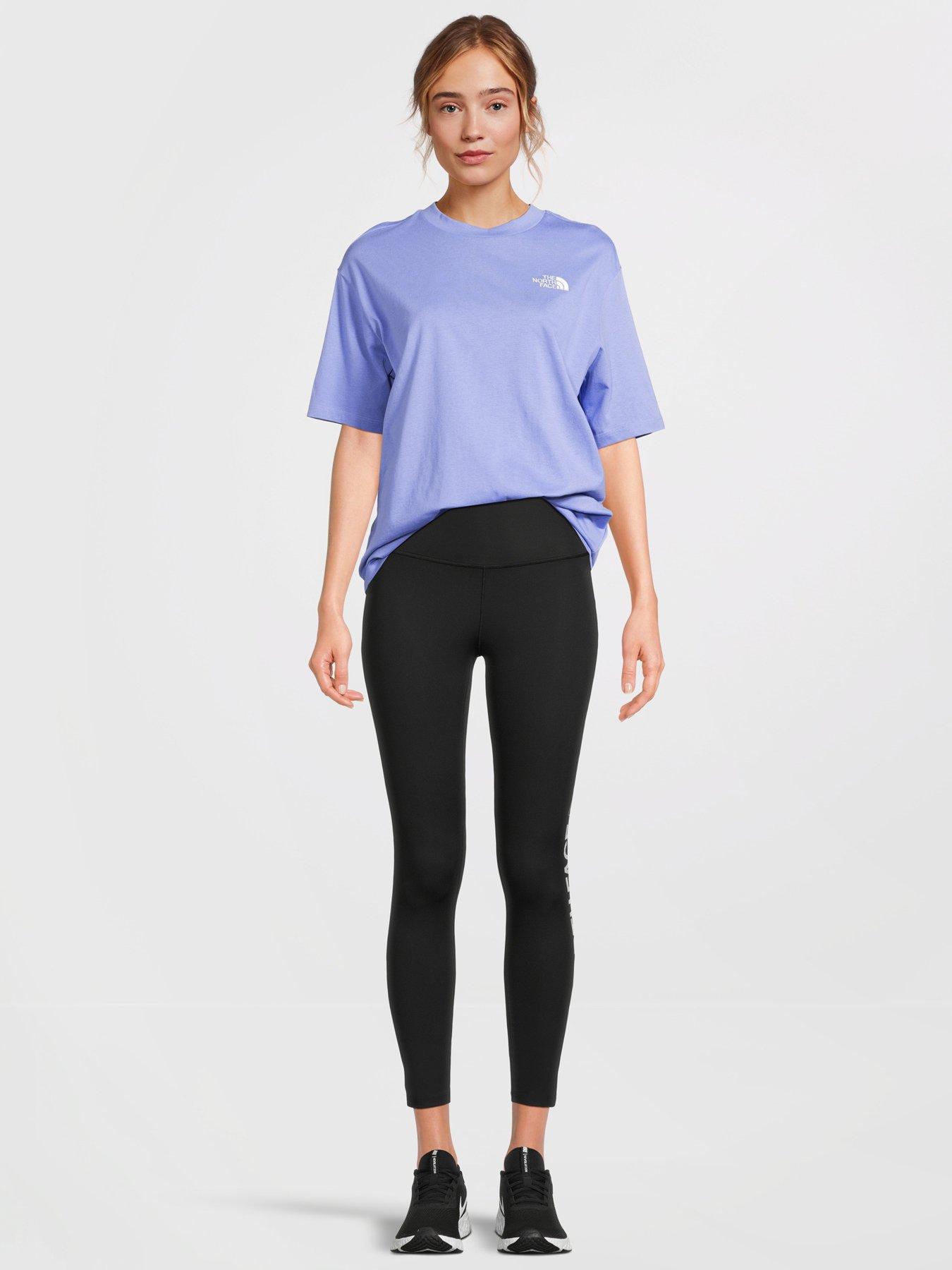  image of the-north-face-womens-short-sleeve-essential-oversized-tee-medium-blue