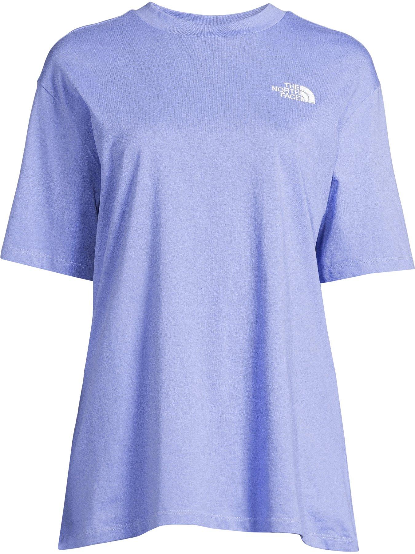  image of the-north-face-womens-short-sleeve-essential-oversized-tee-medium-blue
