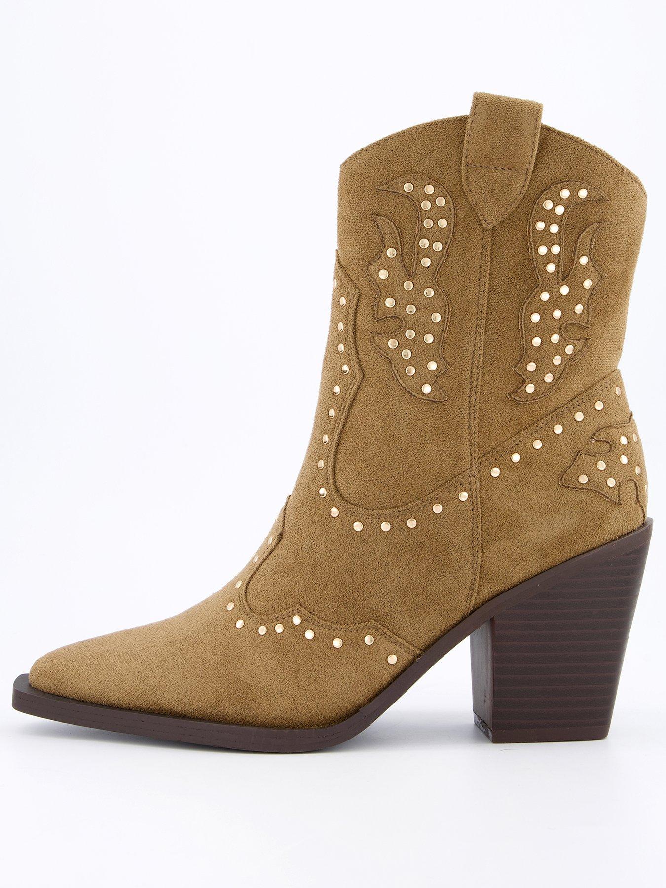  image of v-by-very-western-boot-taupe