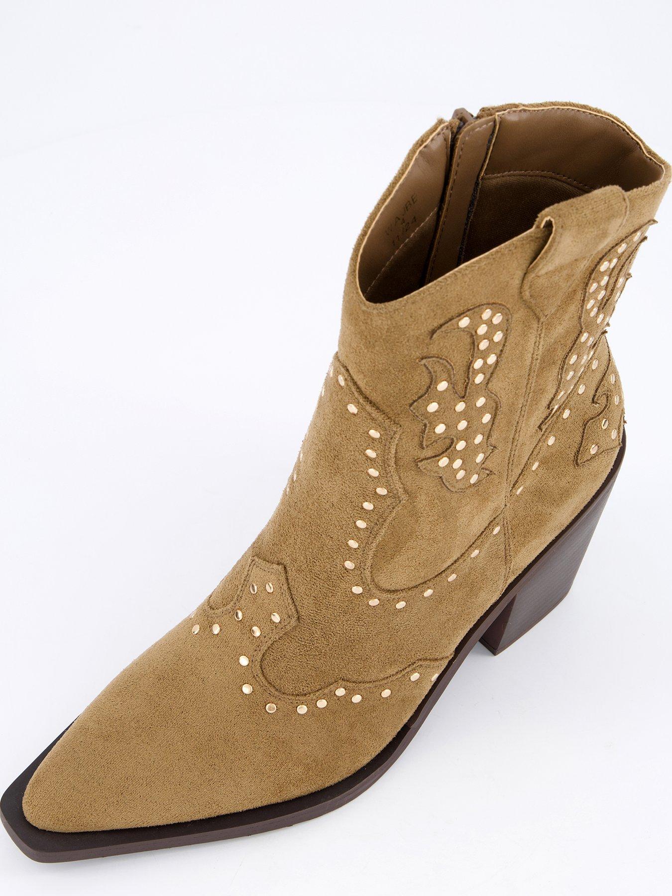  image of v-by-very-western-boot-taupe