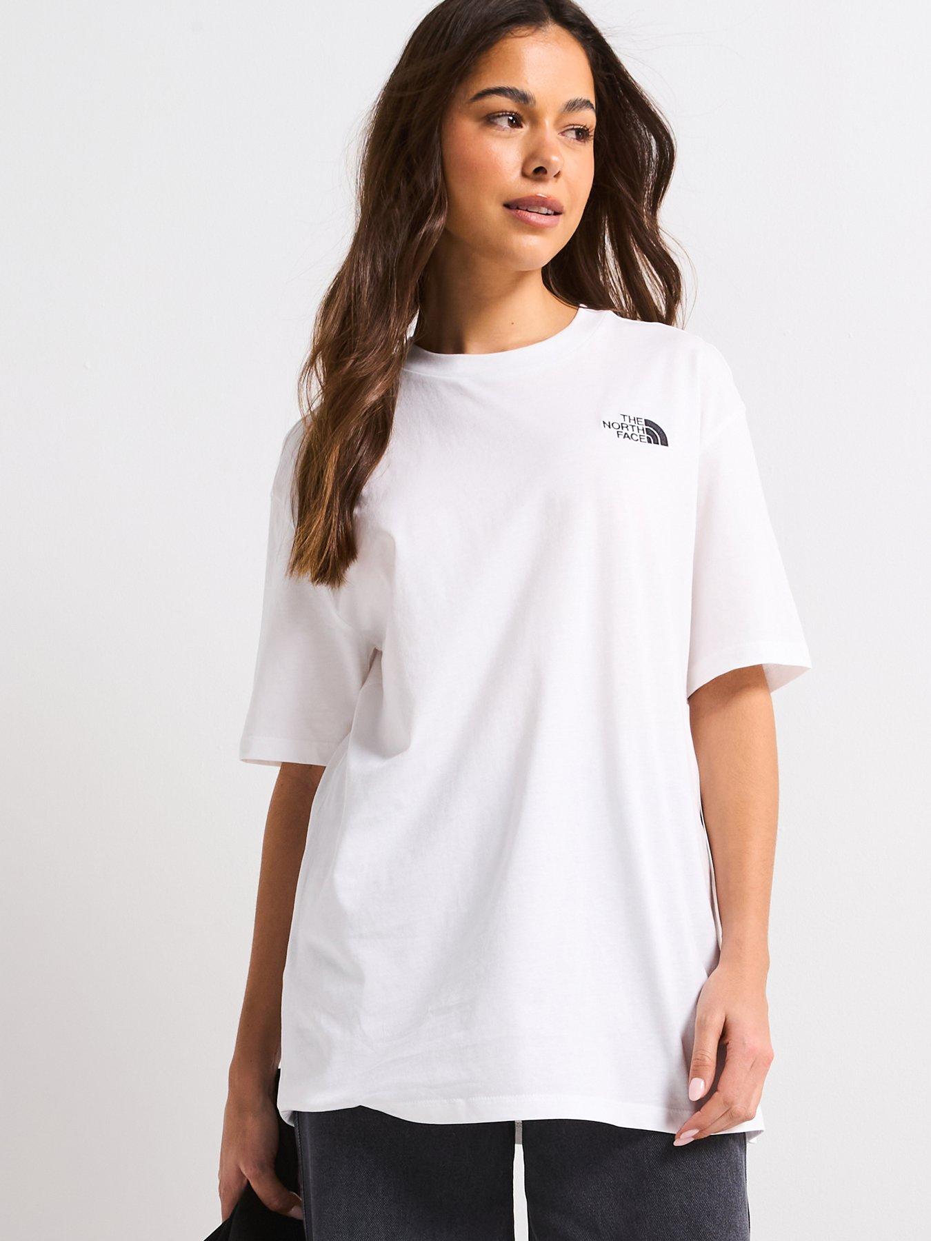 Image 1 of 6 of THE NORTH FACE Women's Short Sleeve Essential Oversized T-Shirt - White