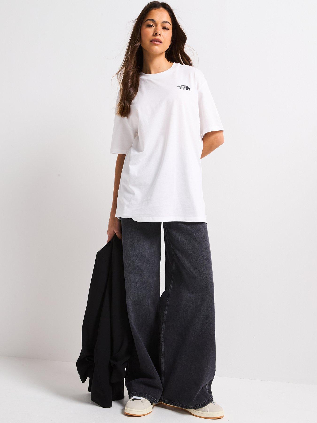 Image 5 of 6 of THE NORTH FACE Women's Short Sleeve Essential Oversized T-Shirt - White