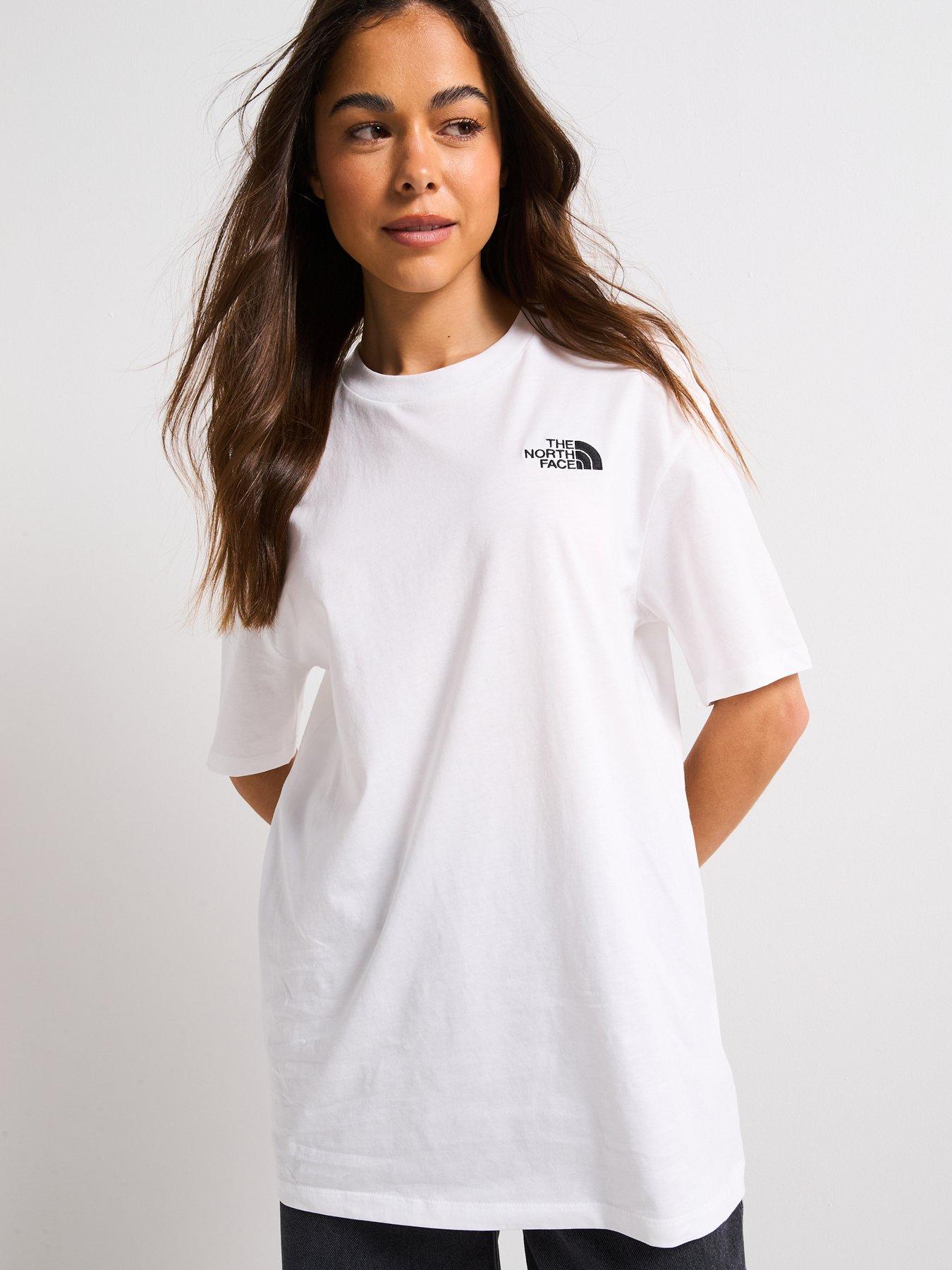 Image 6 of 6 of THE NORTH FACE Women's Short Sleeve Essential Oversized T-Shirt - White
