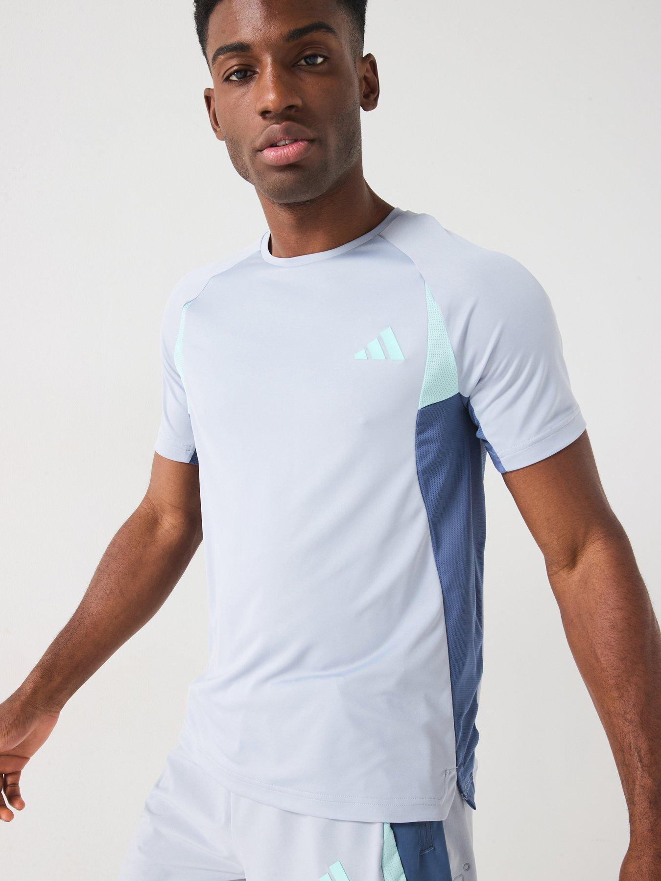  image of adidas-mens-training-tech-t-shirt-halo-silver