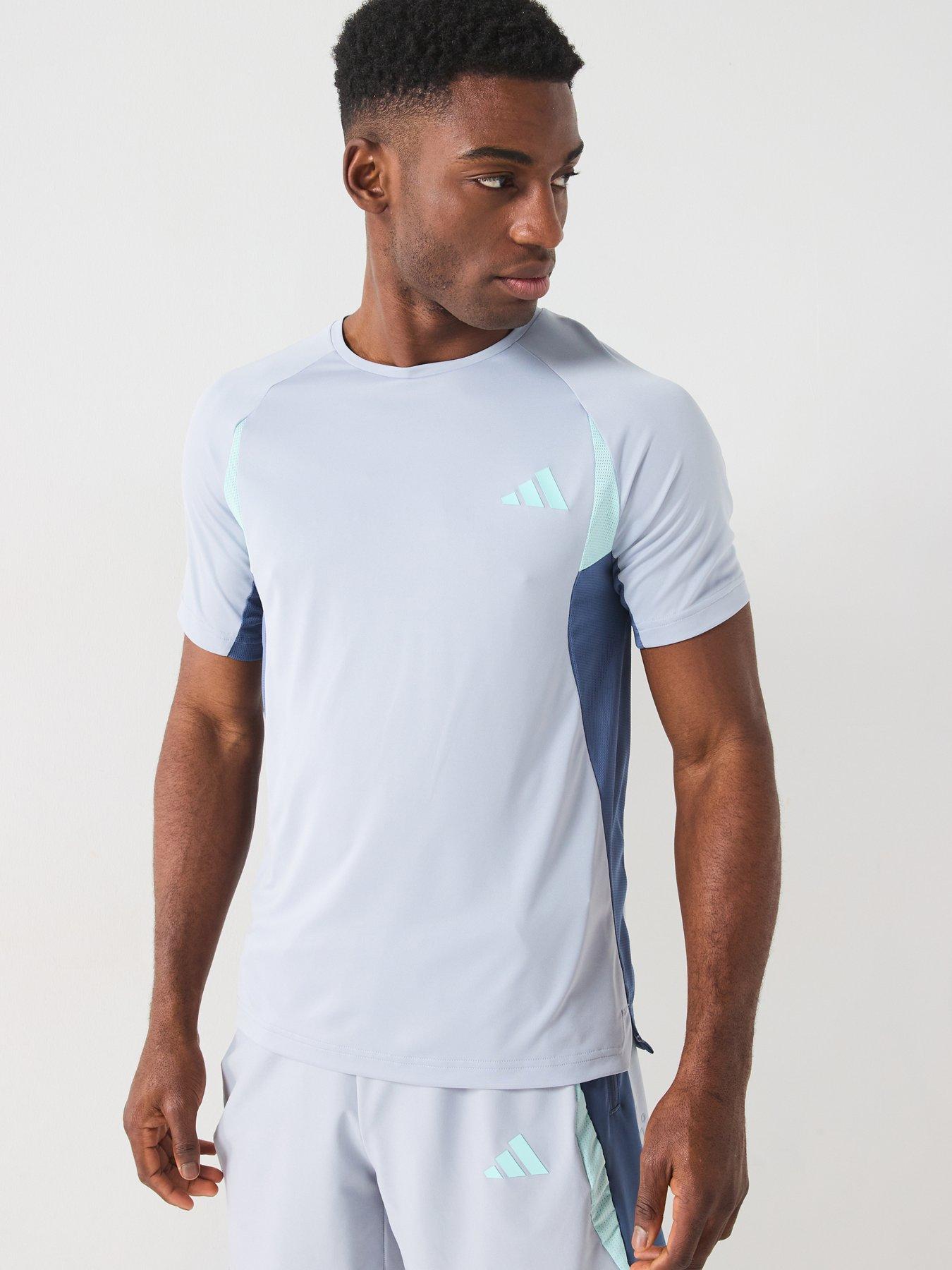  image of adidas-mens-training-tech-t-shirt-halo-silver