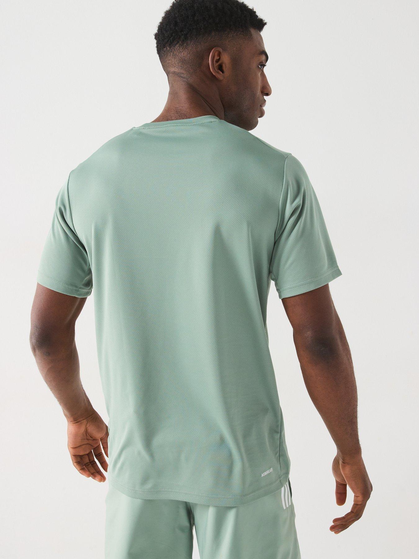  image of adidas-mens-running-own-the-run-t-shirt-green
