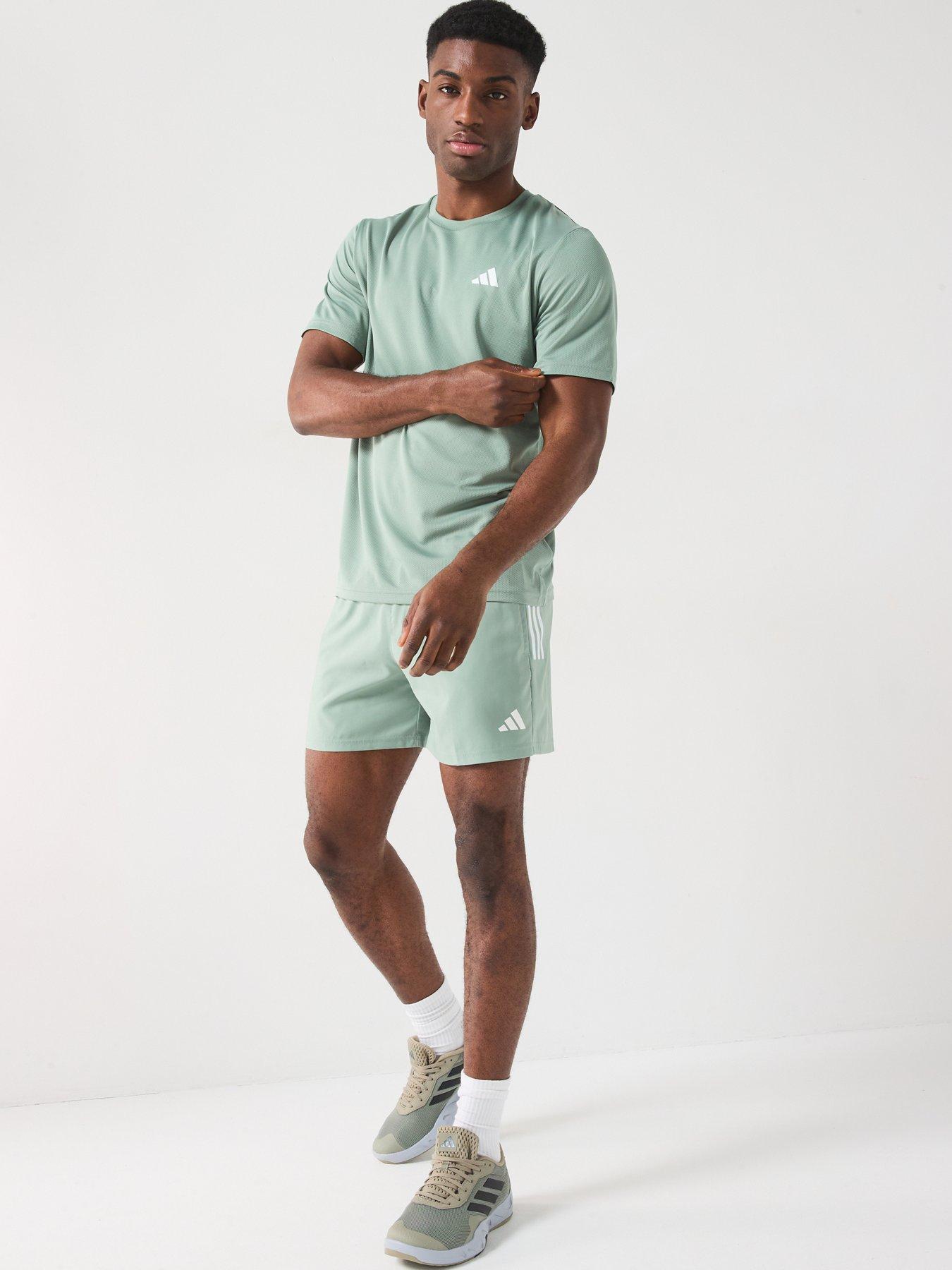  image of adidas-mens-running-own-the-run-t-shirt-green