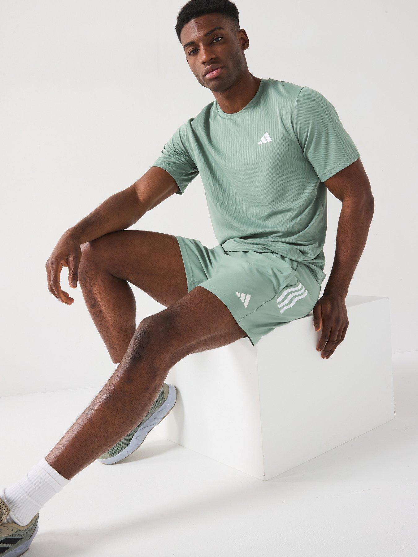  image of adidas-mens-running-own-the-run-t-shirt-green