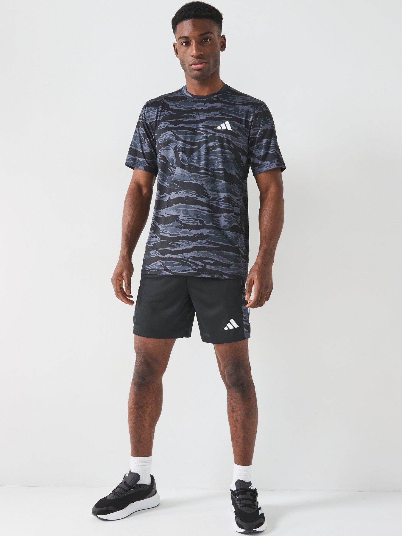  image of adidas-mens-training-camo-printed-t-shirt-black