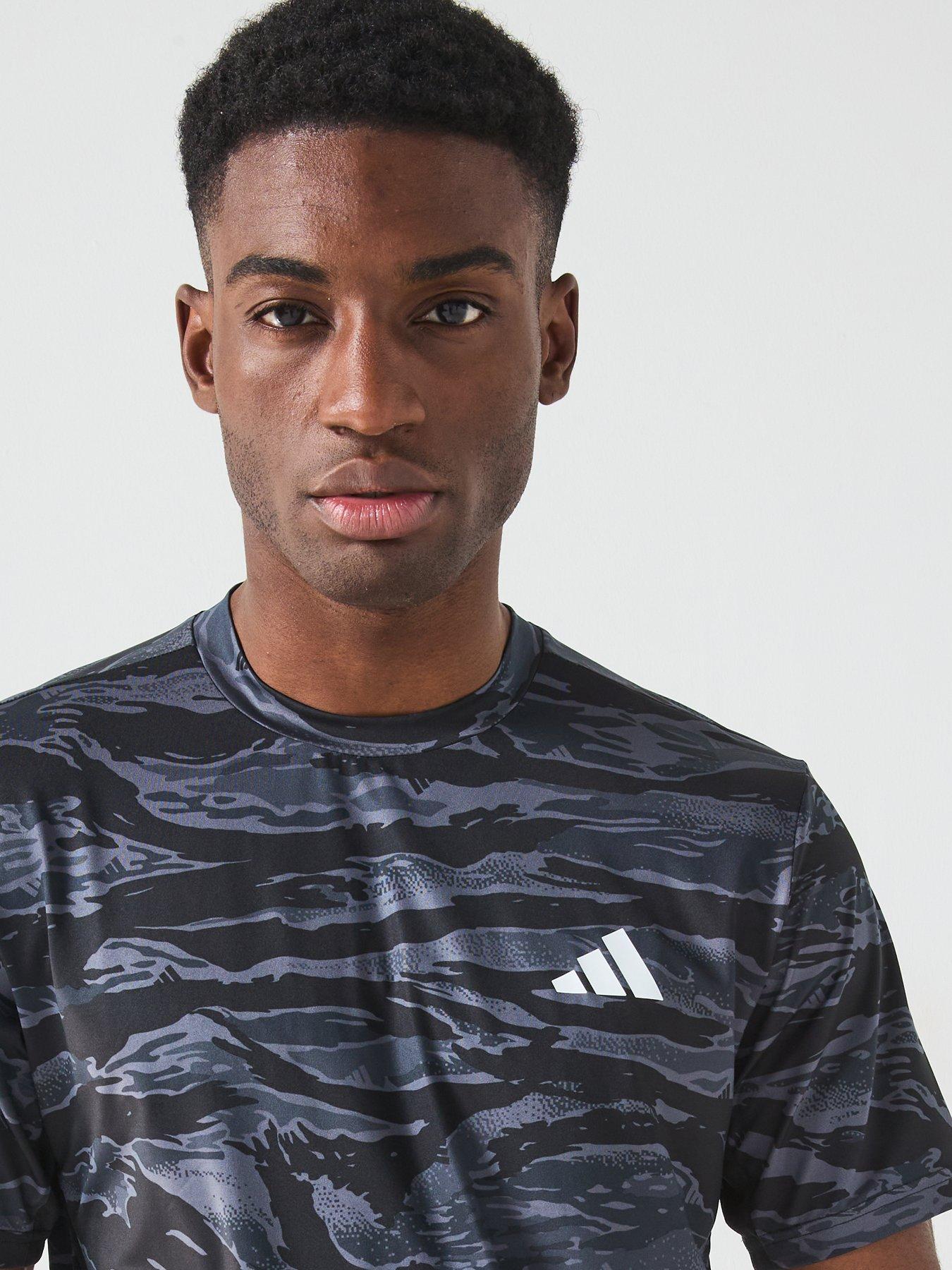  image of adidas-mens-training-camo-printed-t-shirt-black