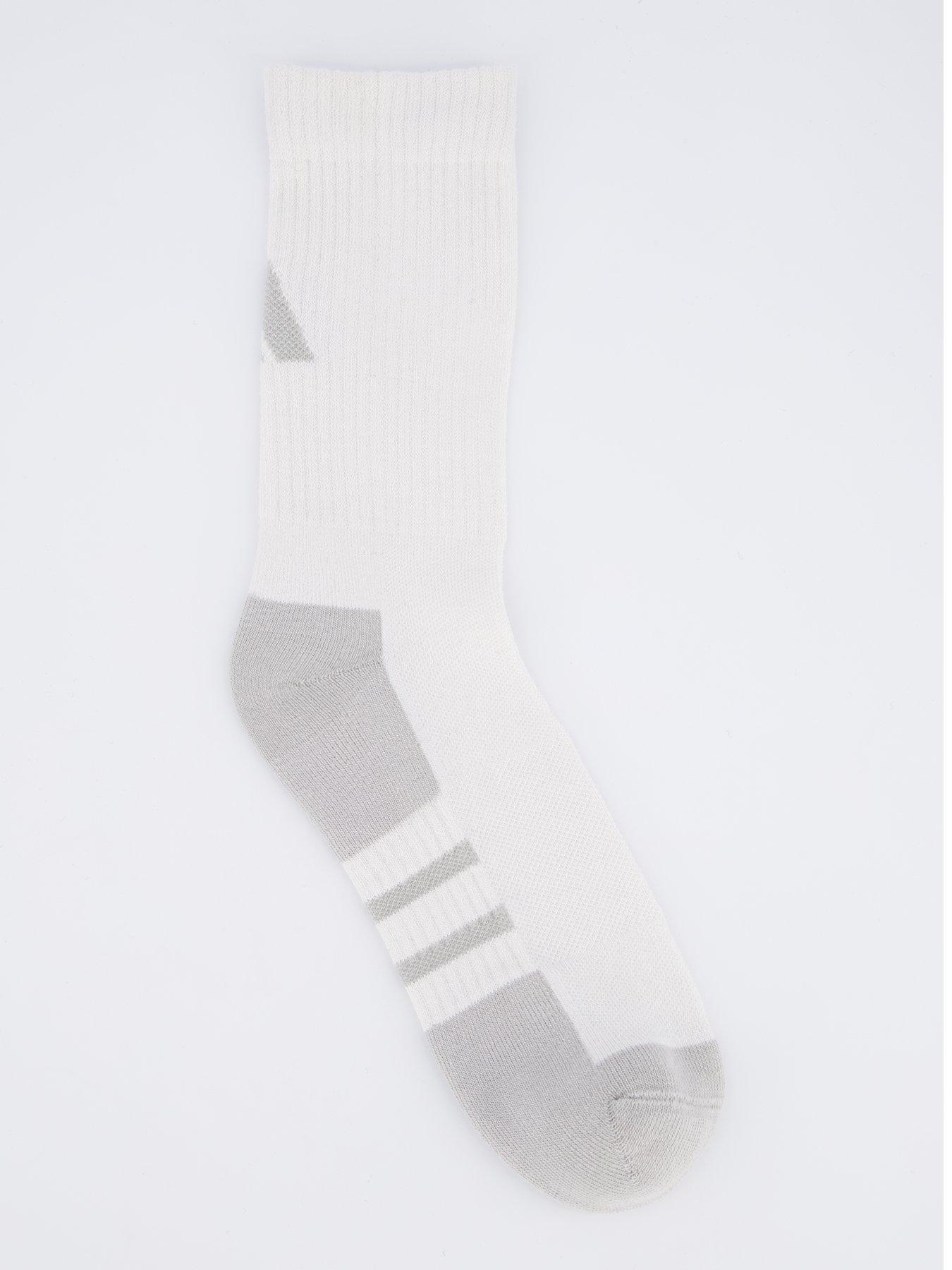 Image 2 of 4 of adidas Unisex Training Essential Crew Socks 3 Pack - White/Grey