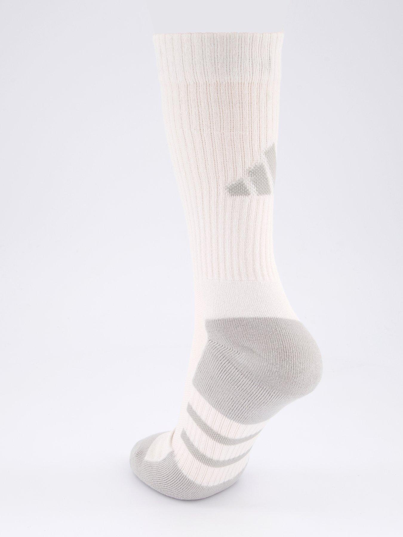 Image 4 of 4 of adidas Unisex Training Essential Crew Socks 3 Pack - White/Grey