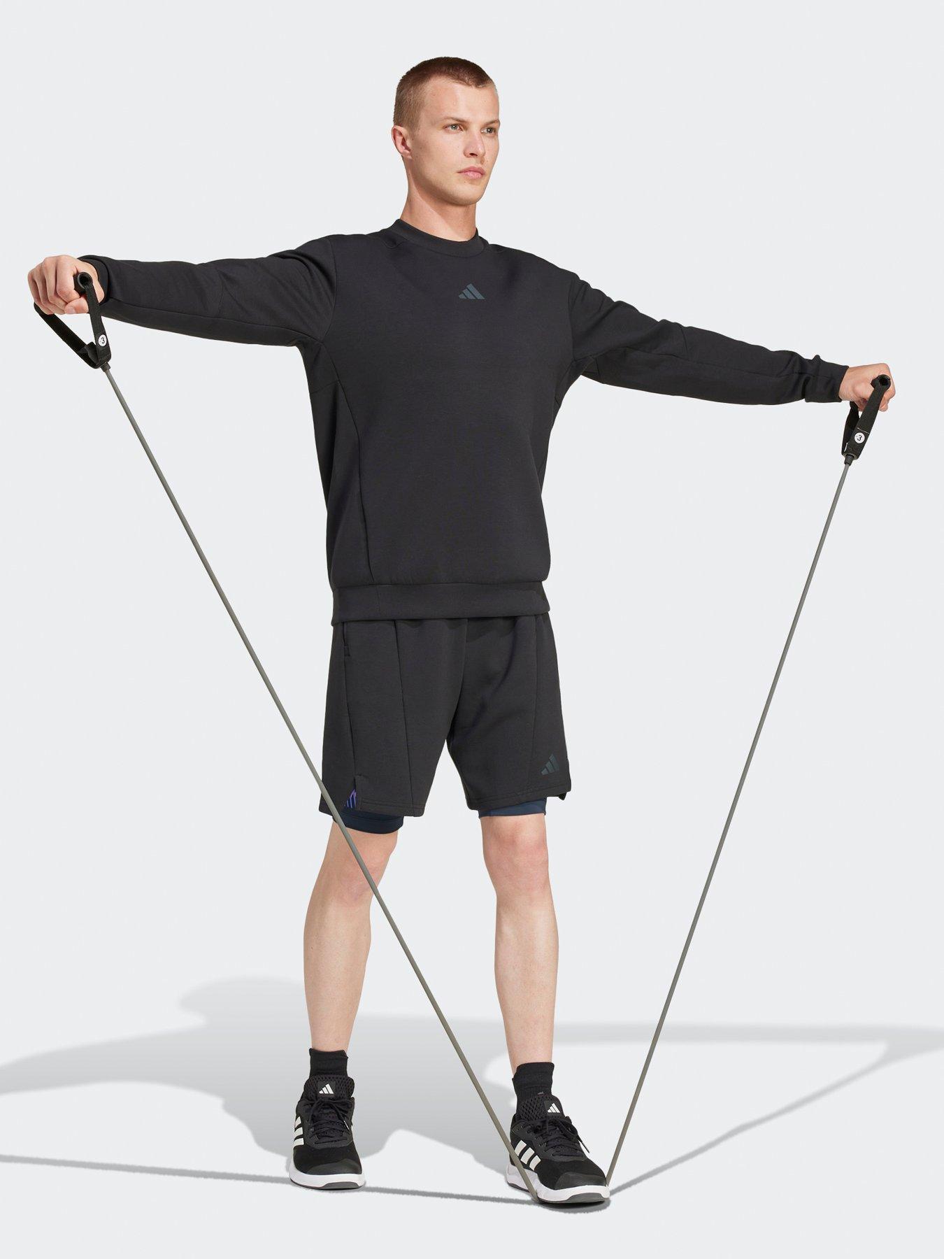  image of adidas-mens-training-d4t-7-inch-knit-shorts-black