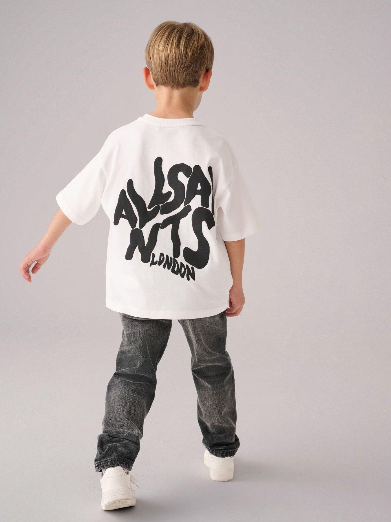 Image 2 of 7 of smALLSAINTS Boys Back Print Orlando Logo T-shirt - White