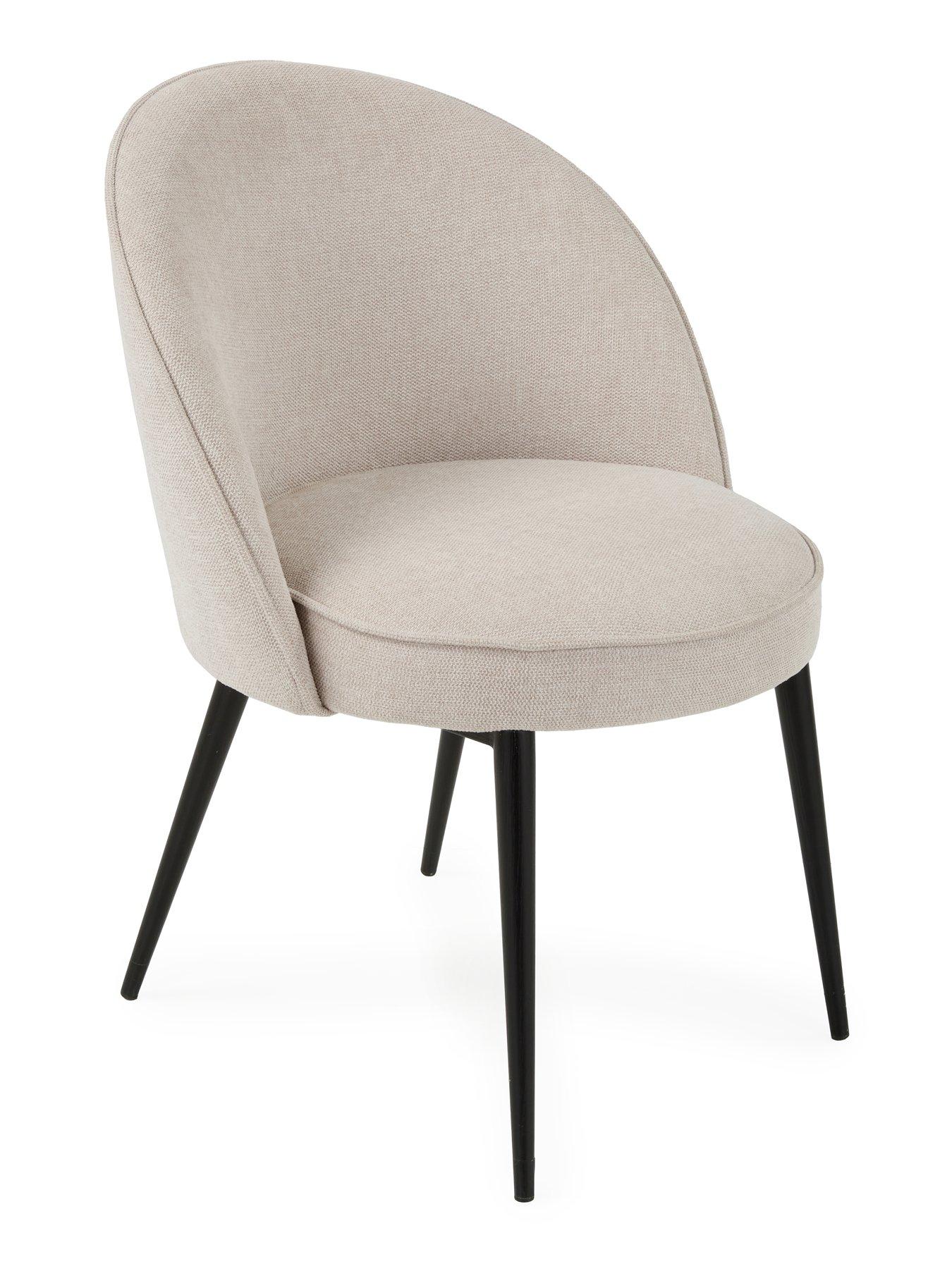  image of very-home-arabella-round-dining-table-4-carina-natural-chairs-whiteblacknatural