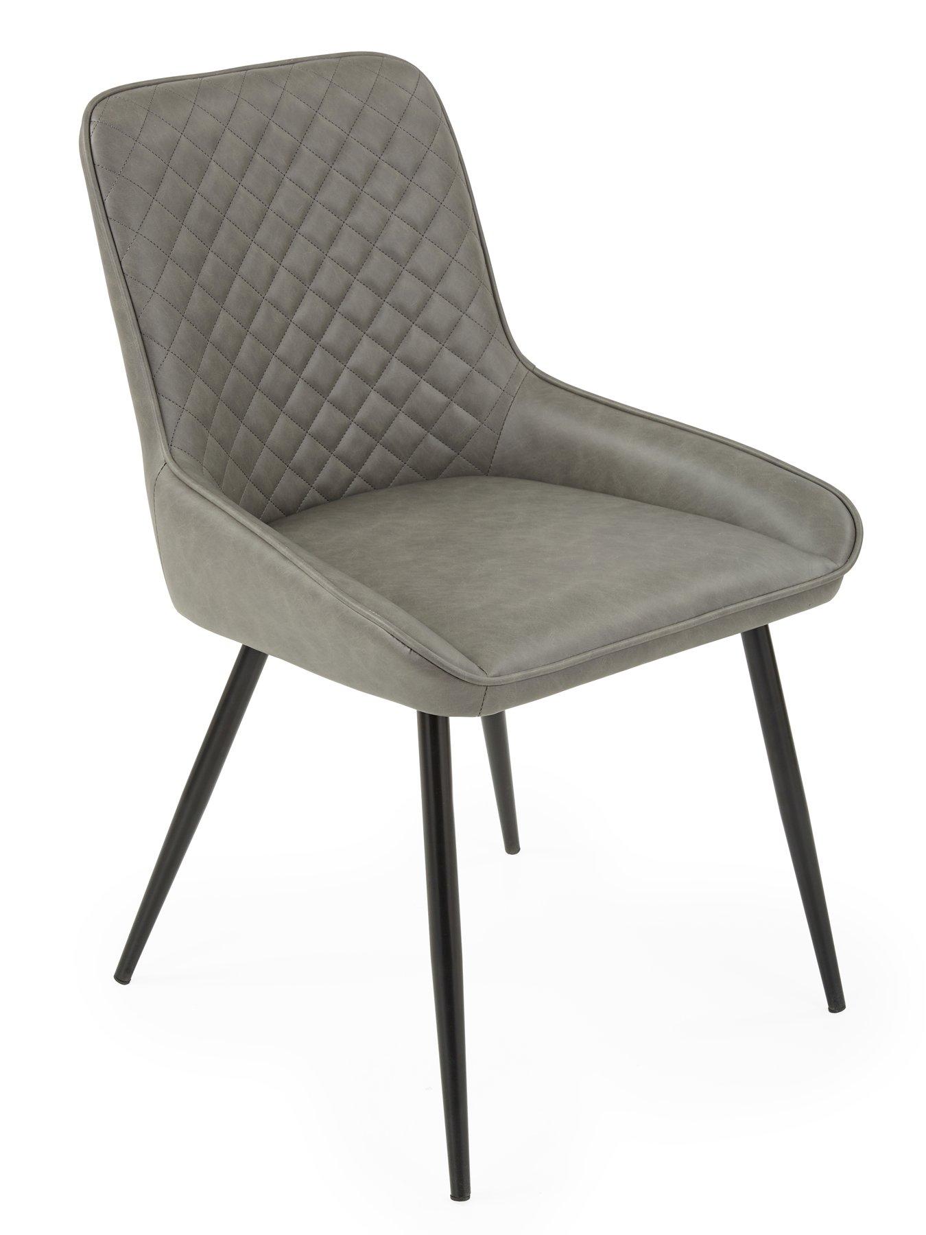  image of very-home-arabella-160-cm-rectangular-dining-table-4-sorena-grey-chairs-whiteblackgrey