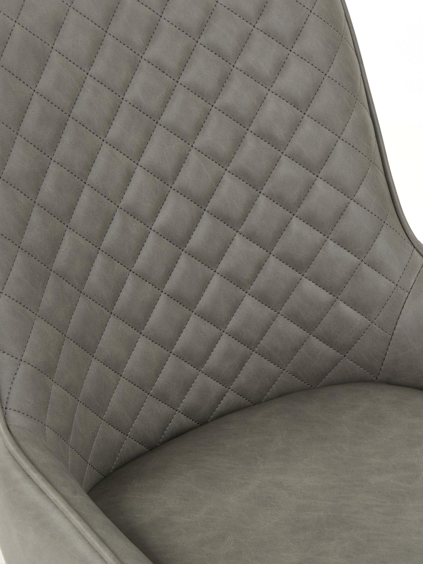  image of very-home-arabella-160-cm-rectangular-dining-table-4-sorena-grey-chairs-whiteblackgrey