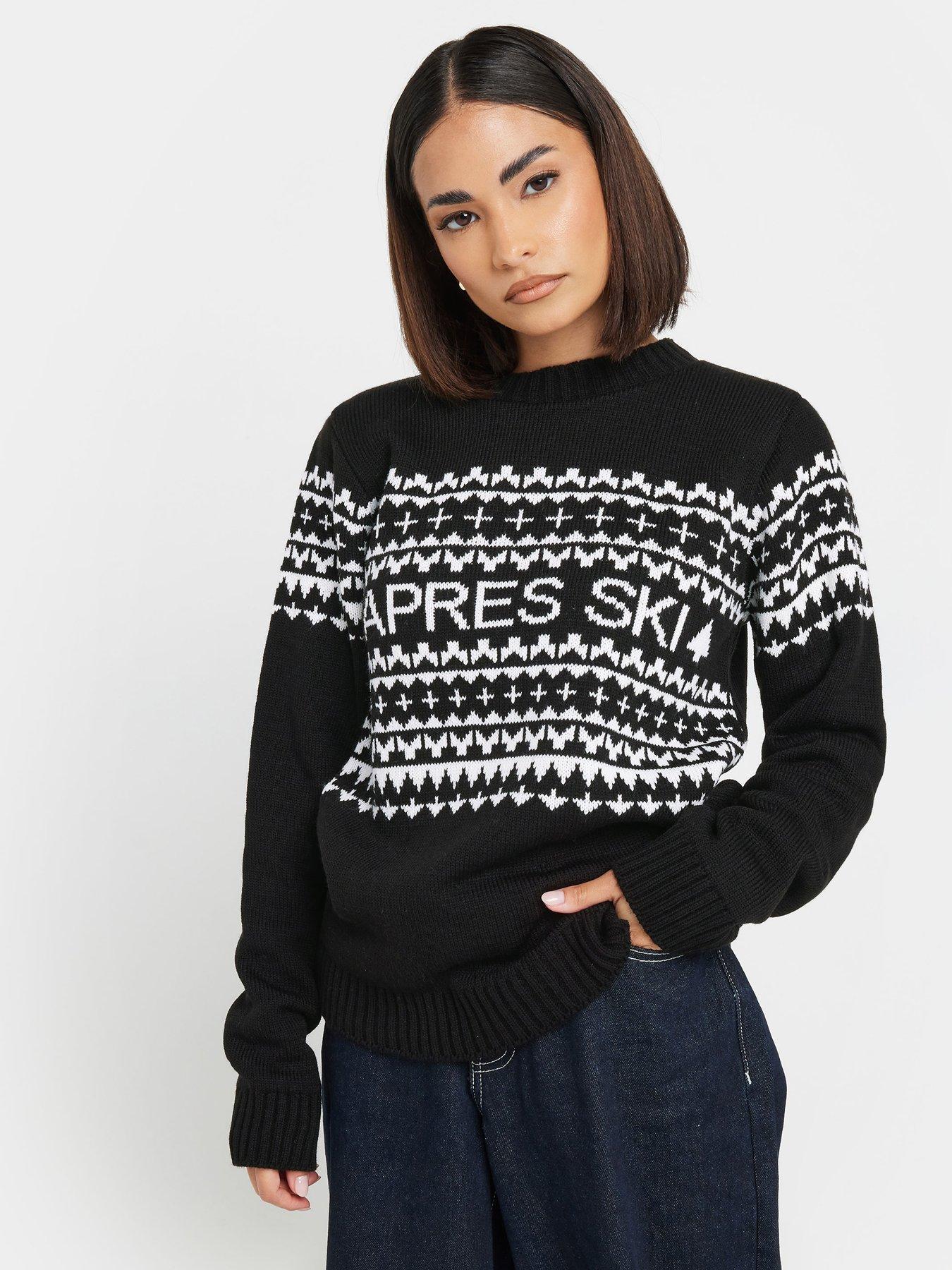 undefined Petite Apres Ski Jumper - Black
