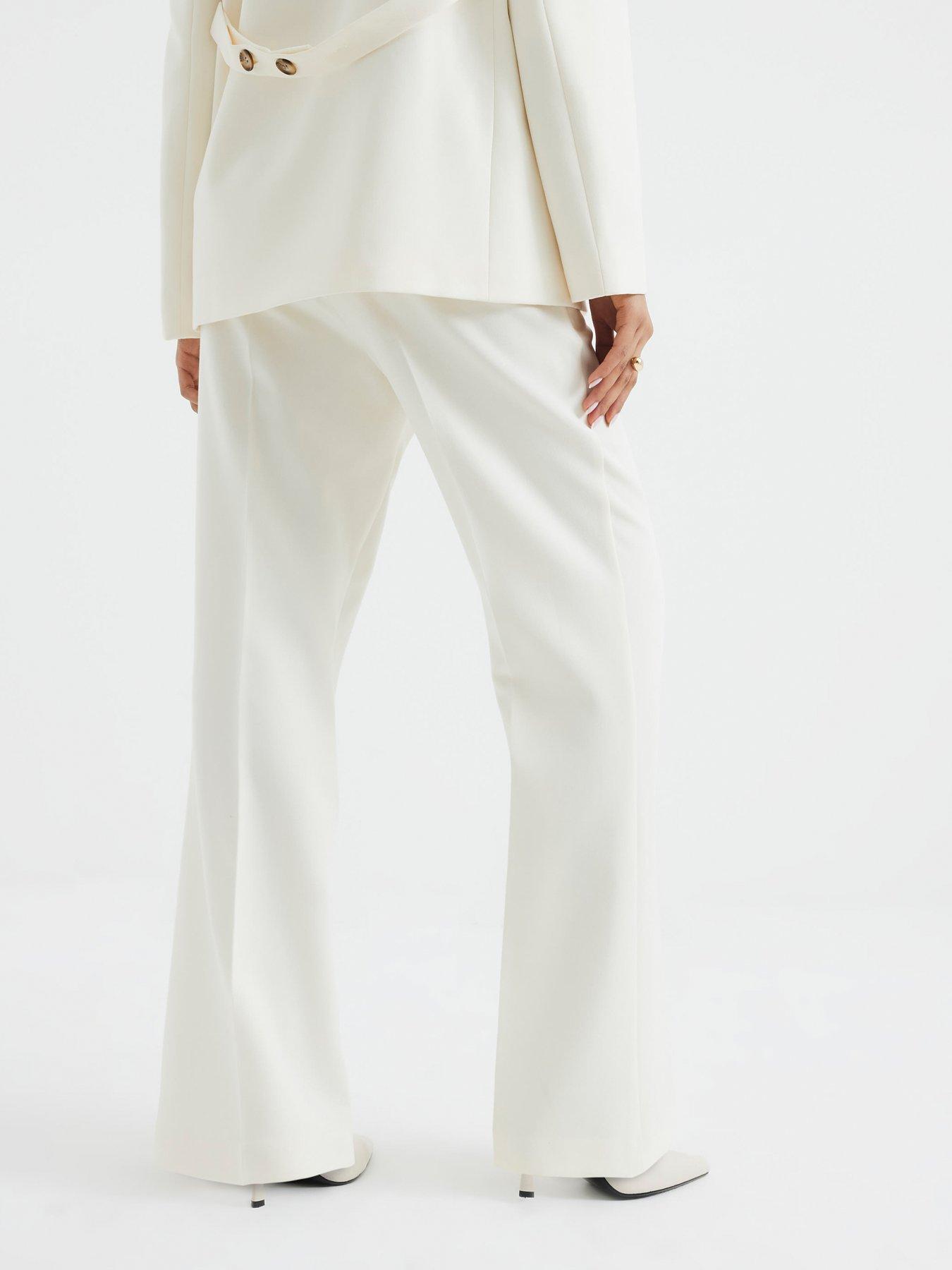  image of river-island-slim-flare-trouser-cream