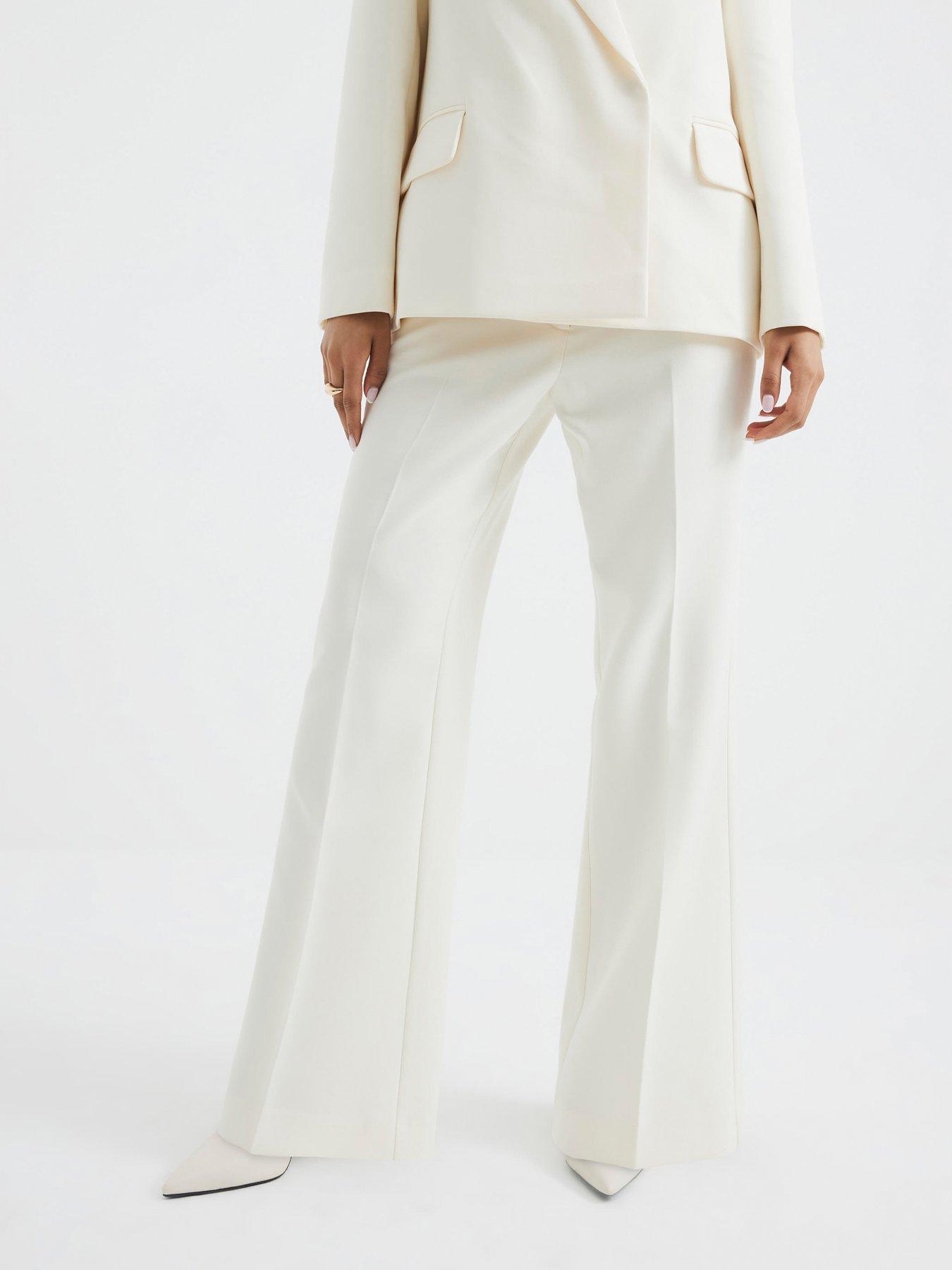  image of river-island-slim-flare-trouser-cream