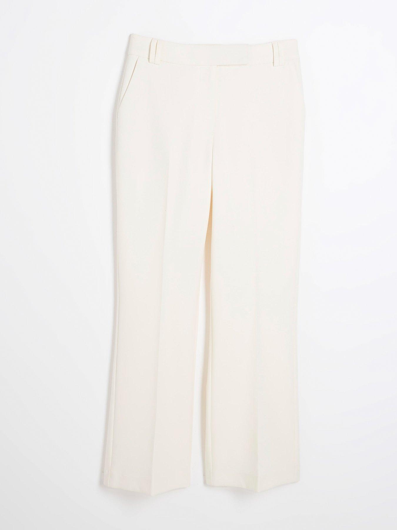  image of river-island-slim-flare-trouser-cream