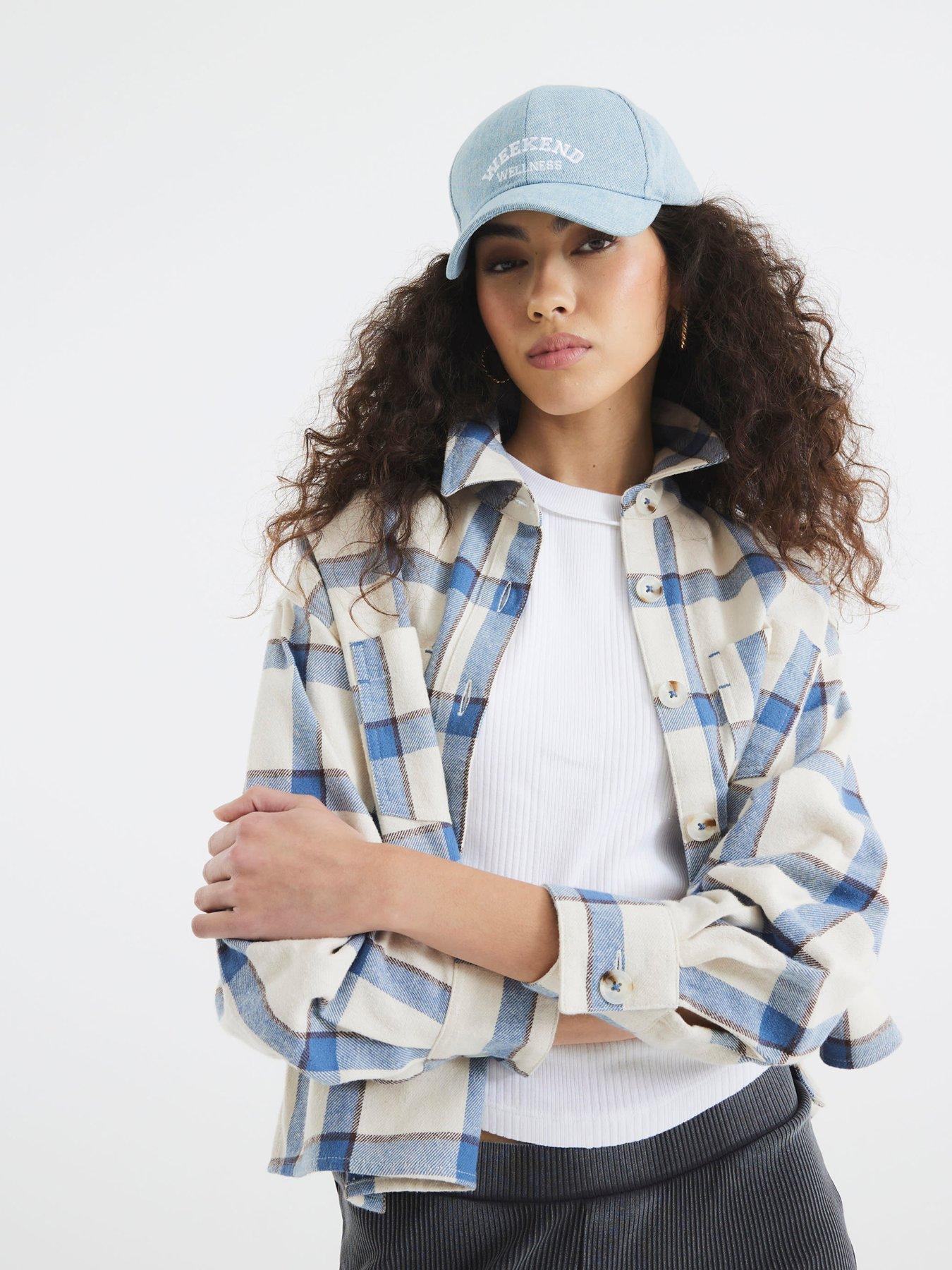 undefined Embellished Check Shirt - Cream