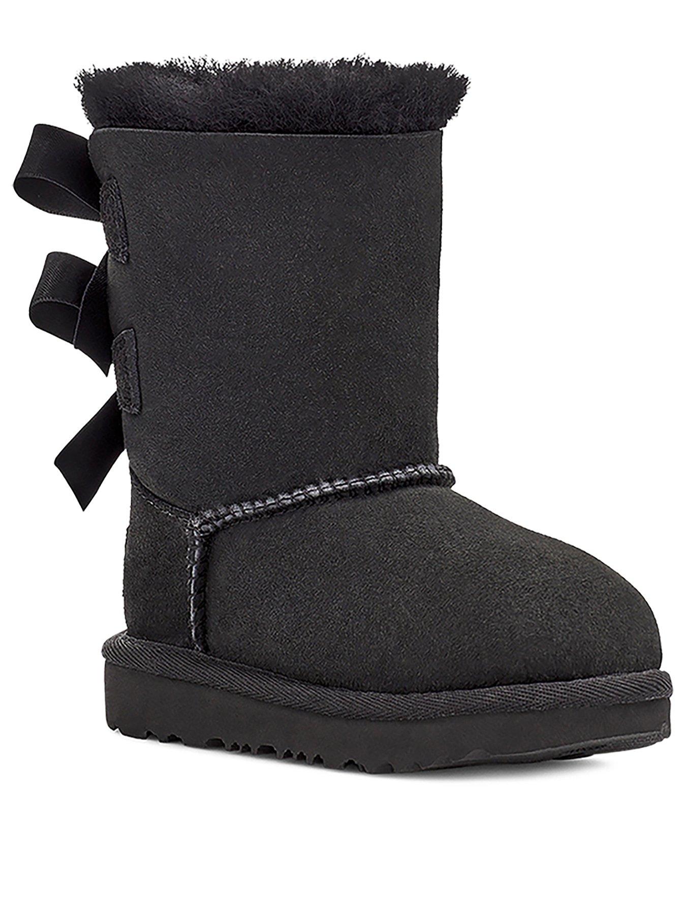 Image 2 of 3 of UGG Kids Bailey Bow II Boots - Black