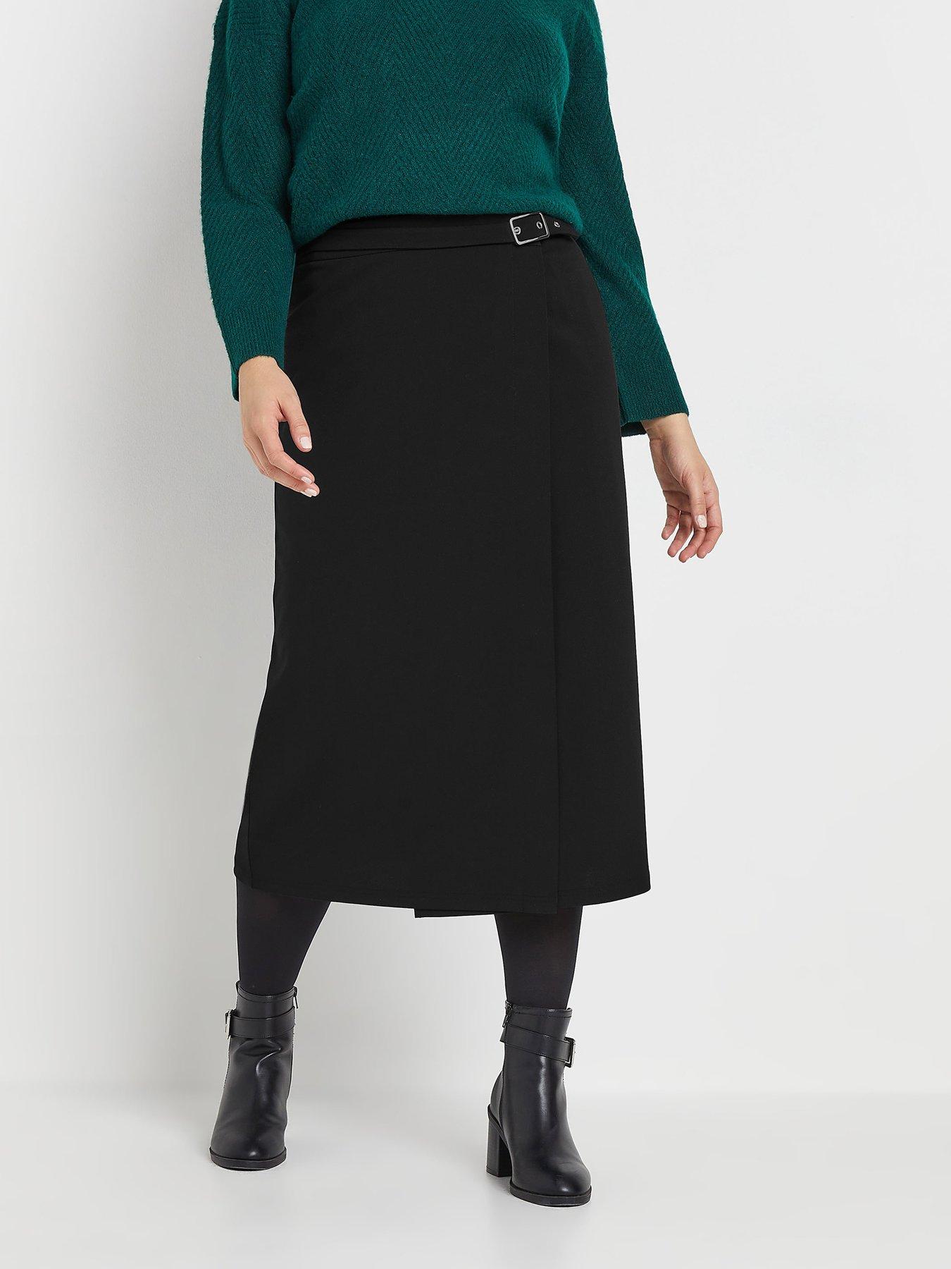 undefined Buckle Skirt - Black