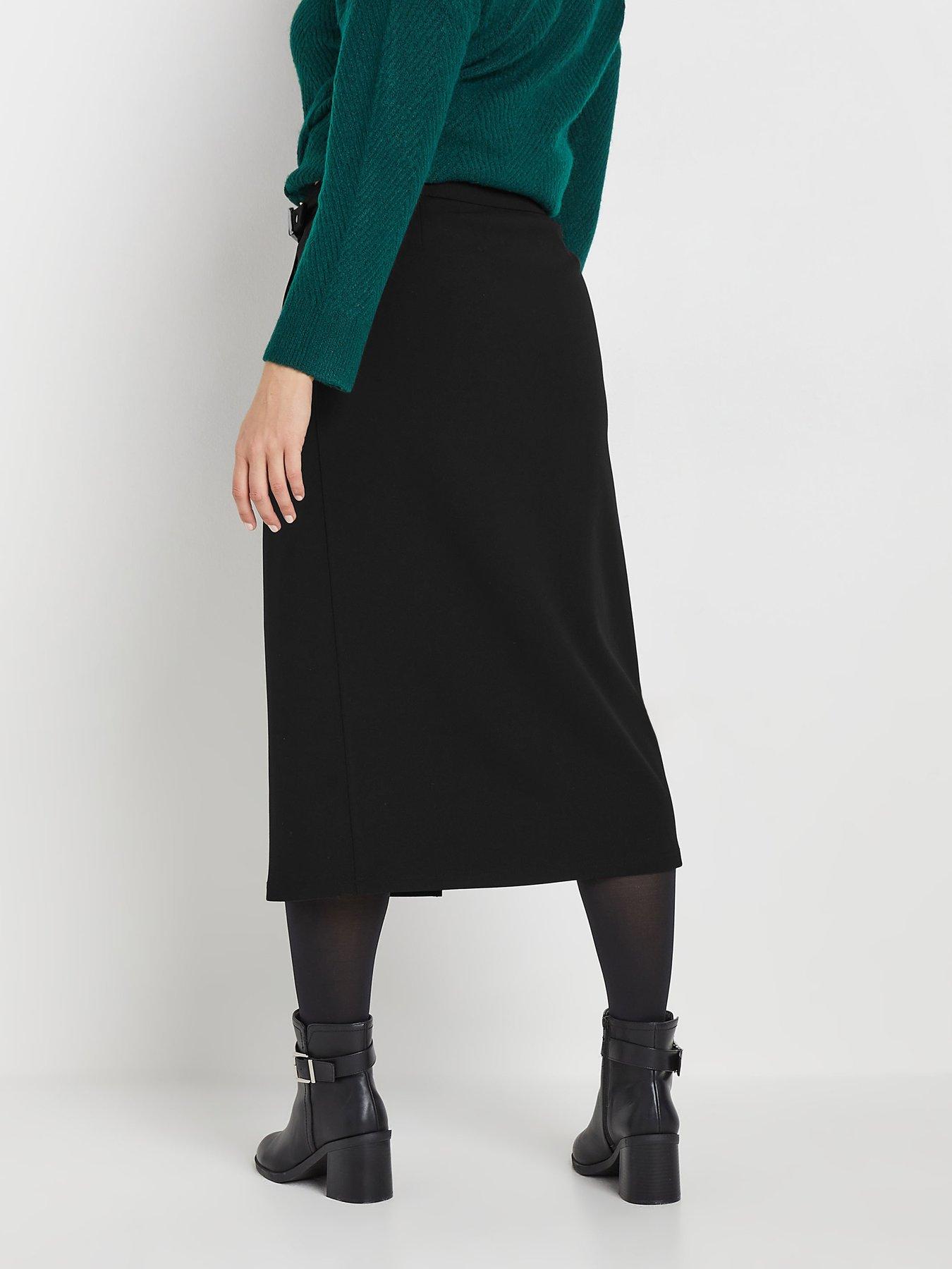 Image 2 of 4 of M&Co Buckle Skirt - Black