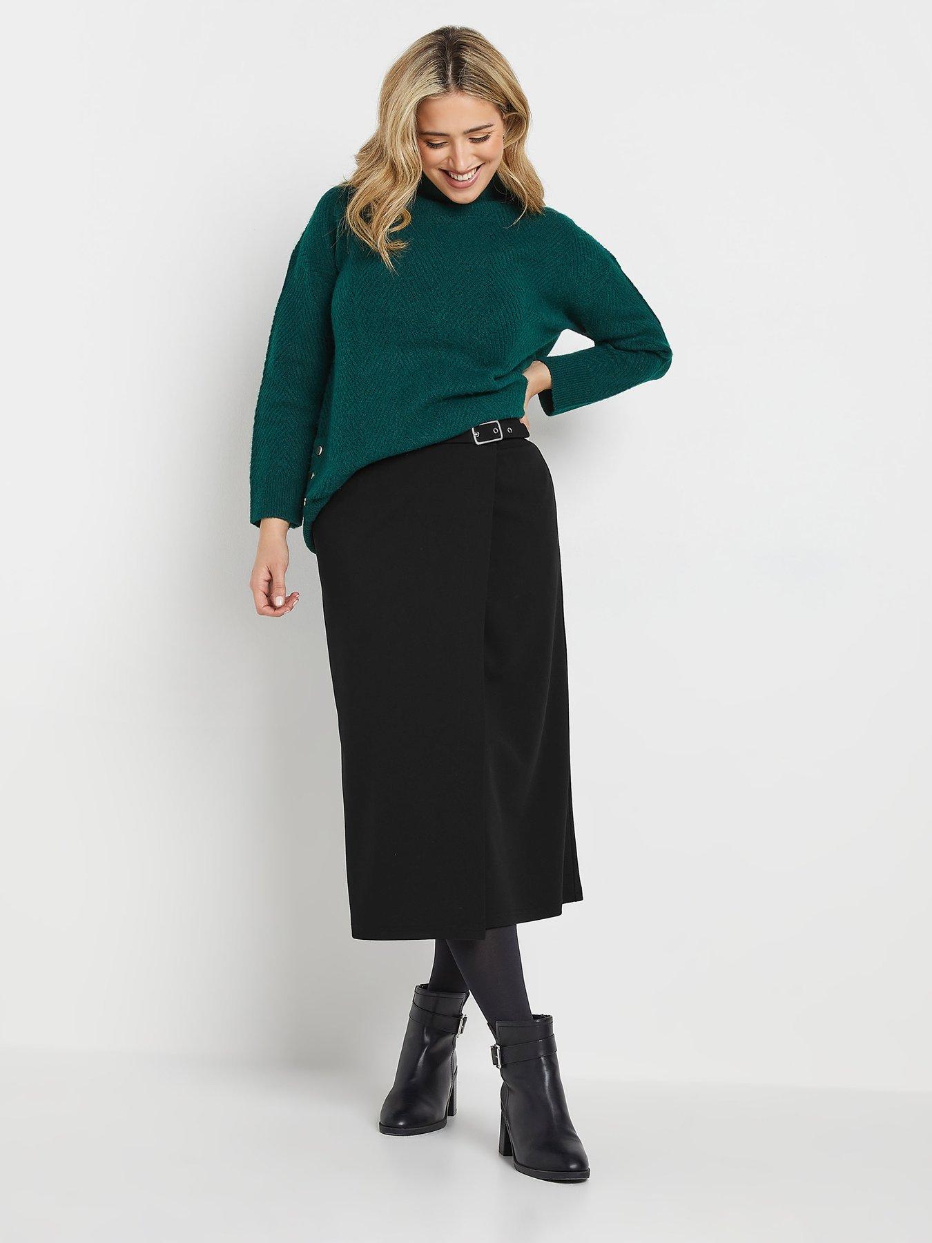 Image 3 of 4 of M&Co Buckle Skirt - Black