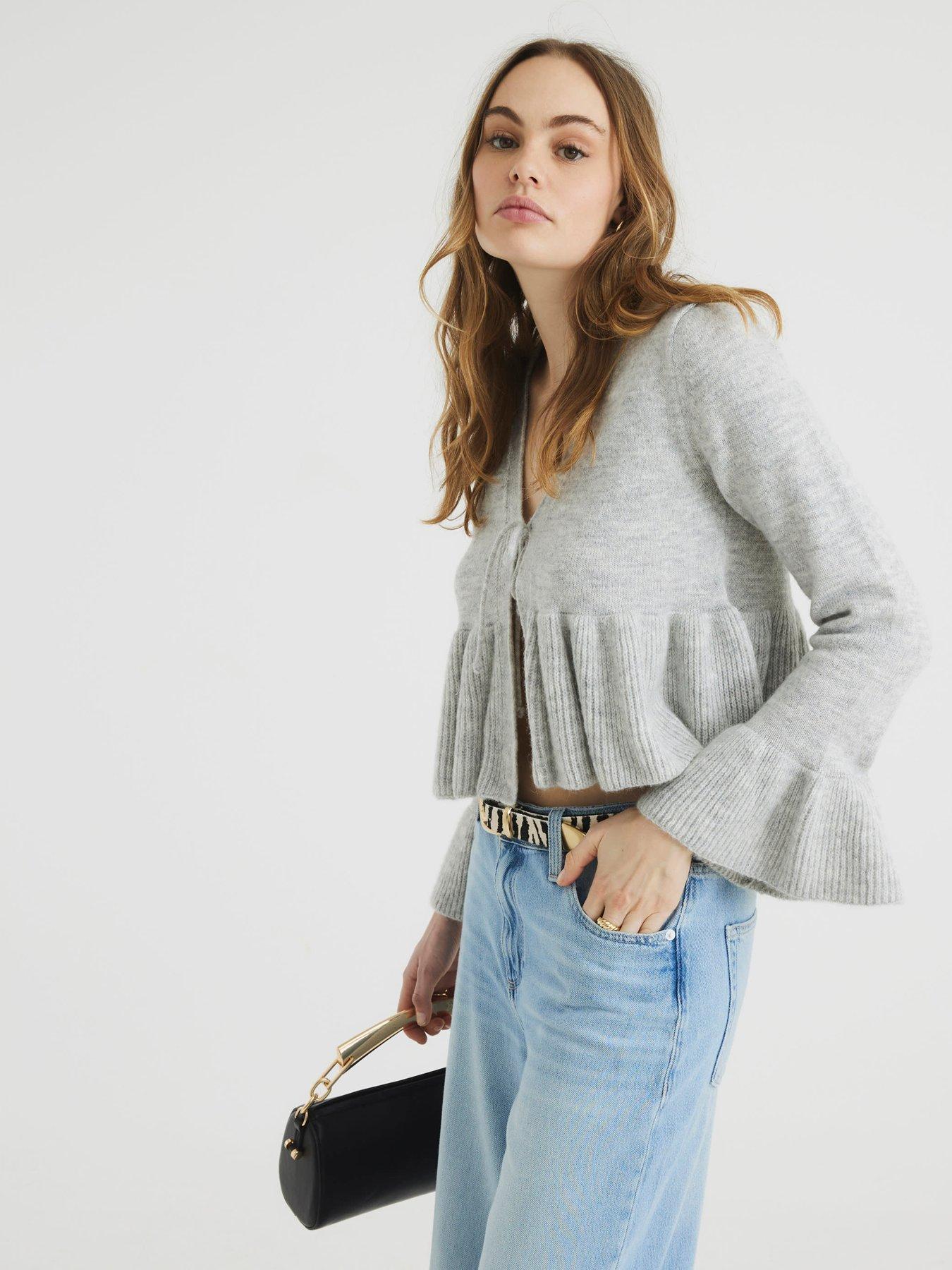 river-island-tie-frill-cardigan-grey