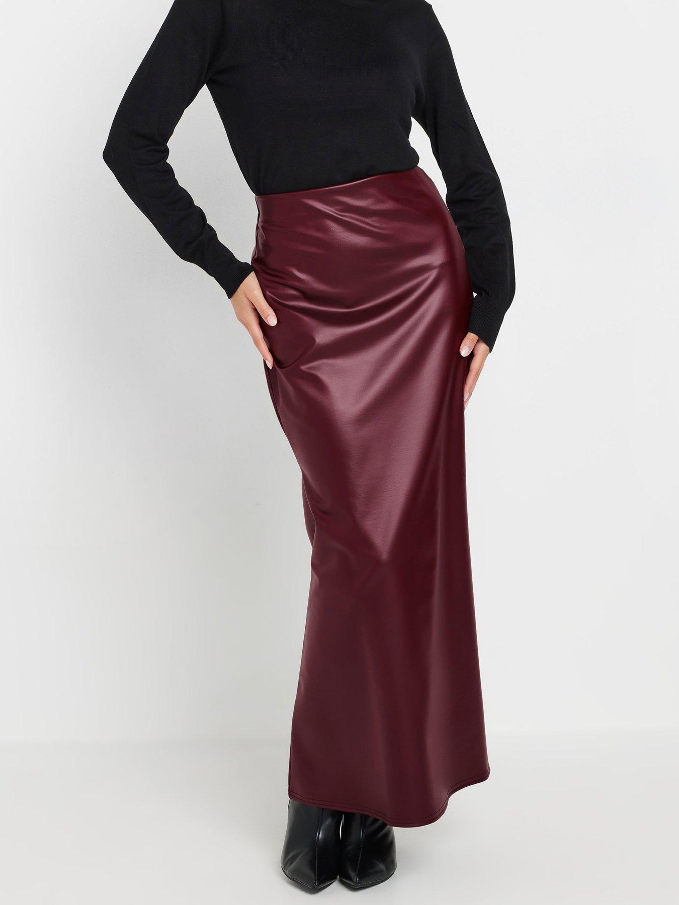 PixieGirl Petite Matte Pu Skirt - Red