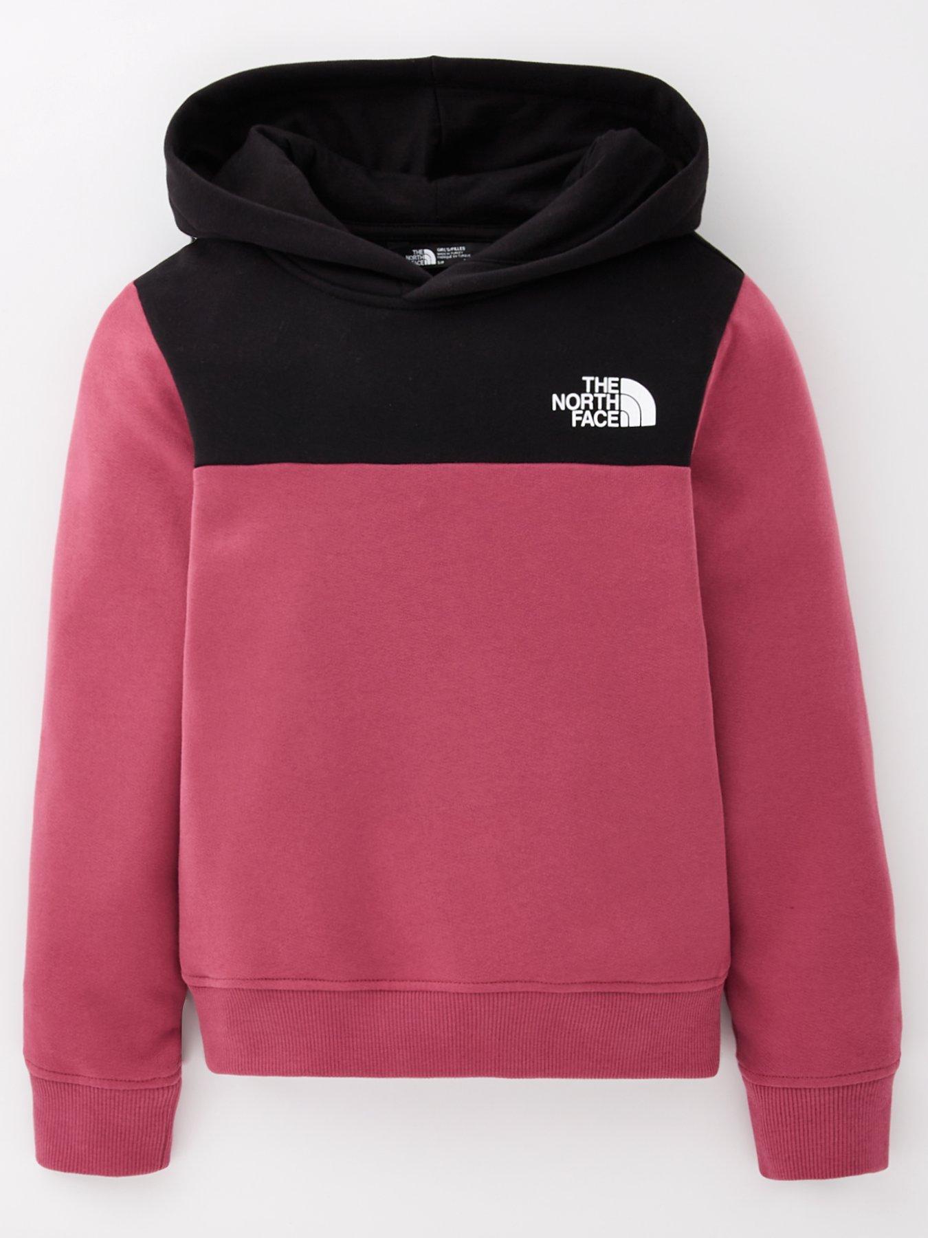 the-north-face-girls-back-logo-relaxed-hoodie-red