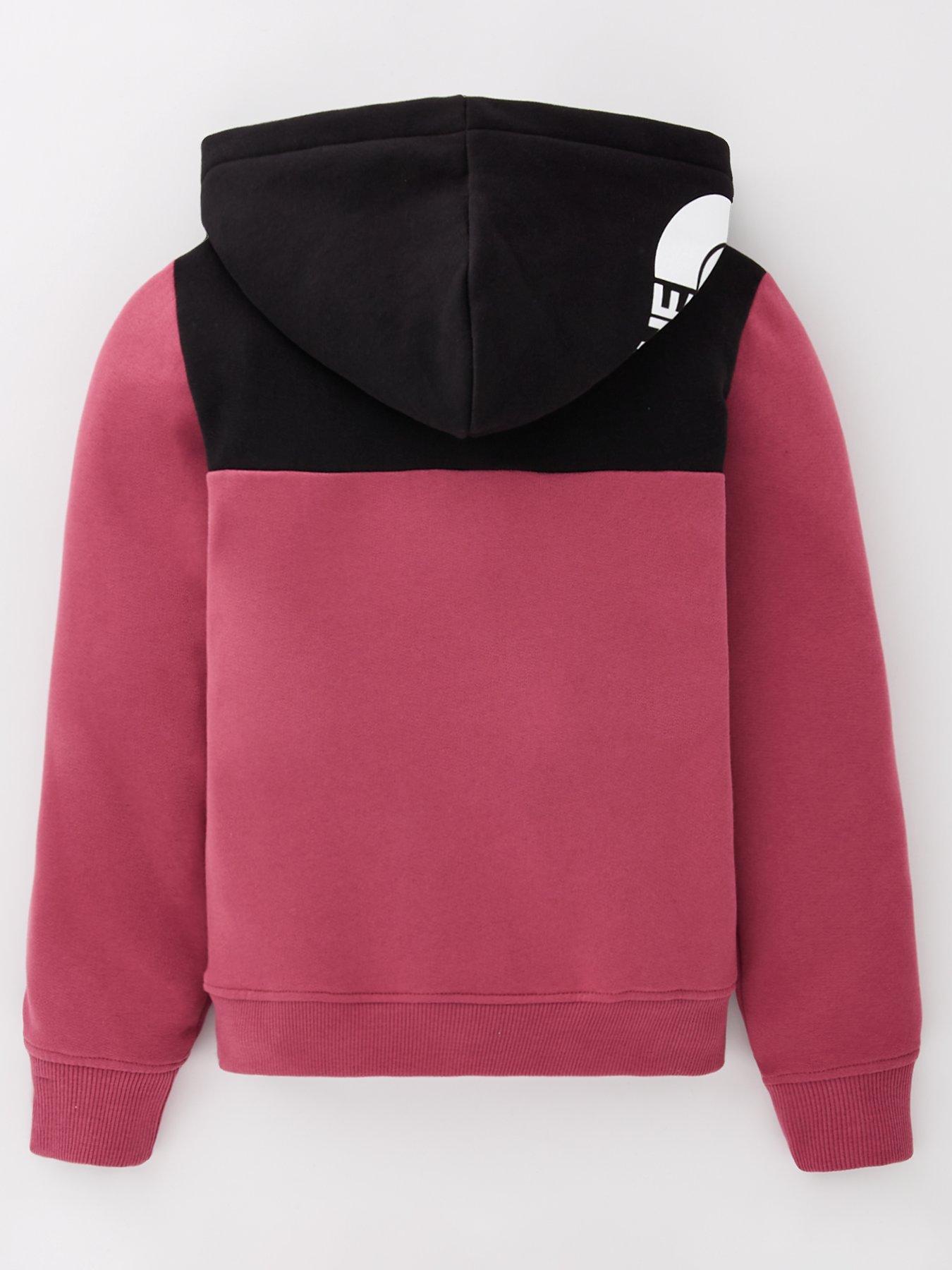  image of the-north-face-girls-back-logo-relaxed-hoodie-red