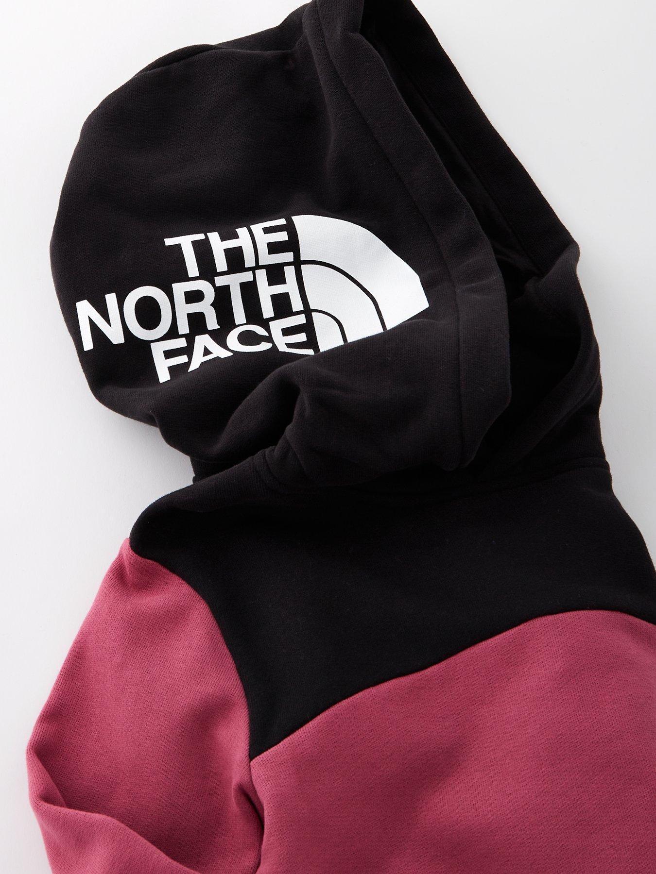  image of the-north-face-girls-back-logo-relaxed-hoodie-red