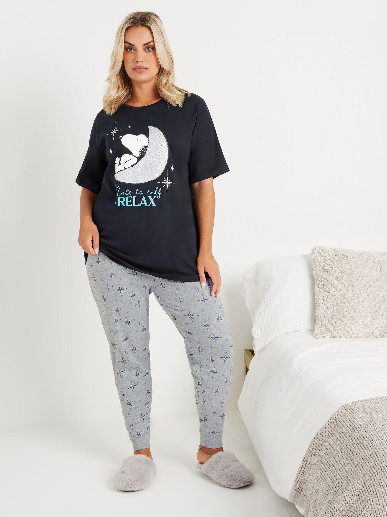 yours-curve-relax-snoopy-pj-set-blue