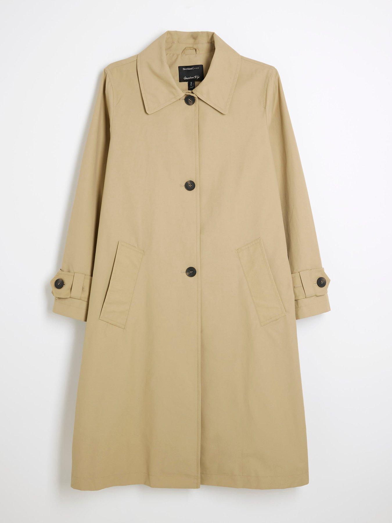  image of river-island-trench-coat-light-beige