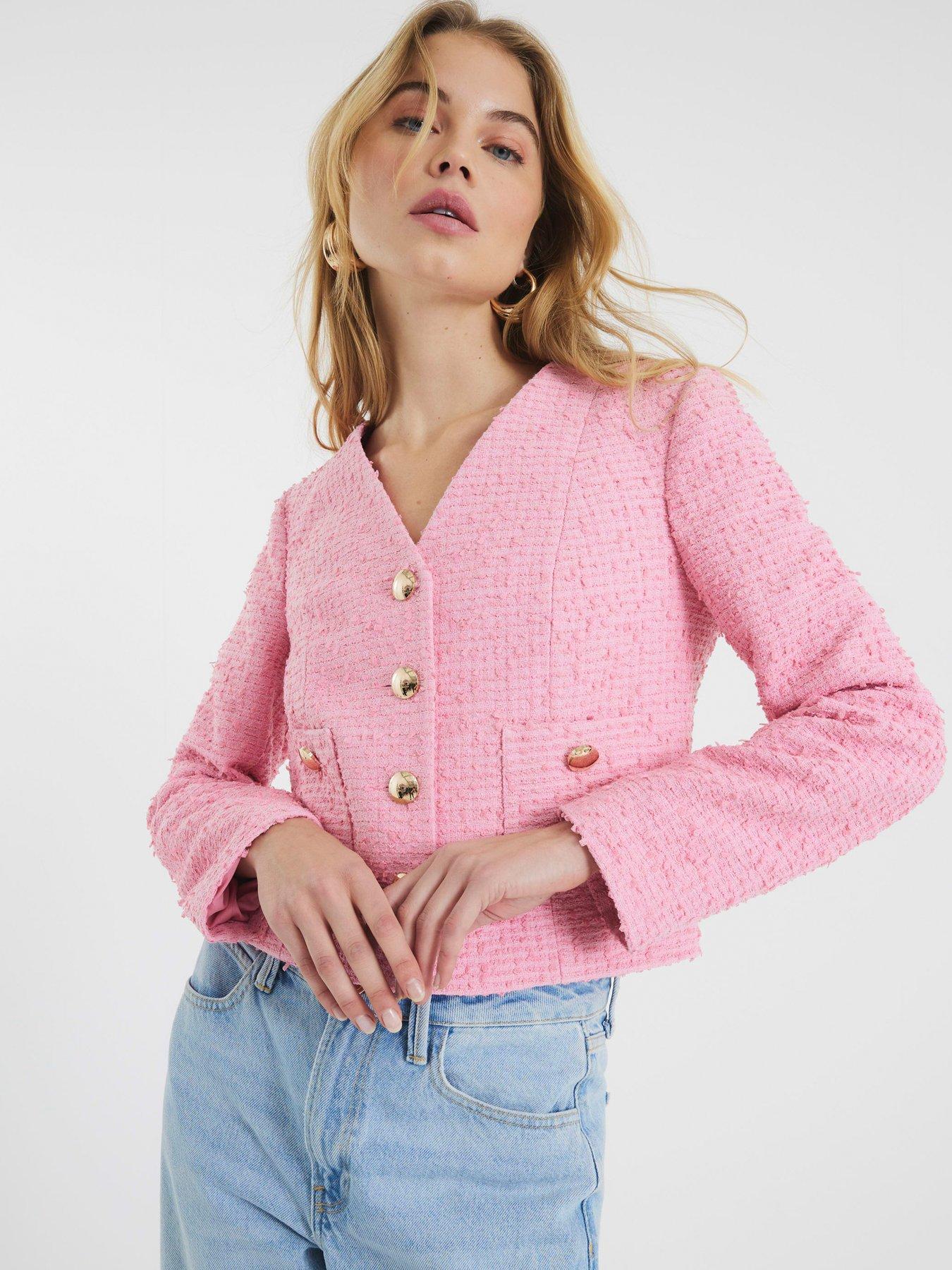 River Island Boucle Jacket - Pink